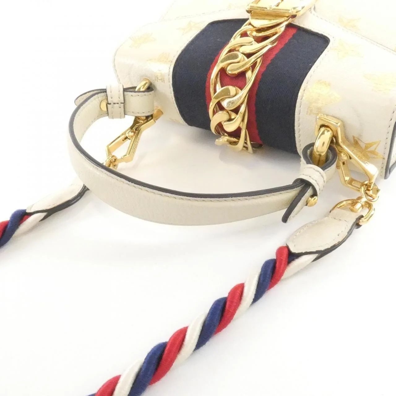 GUCCI 470270 手提包 皮革 白色 皮革 中古品A - 縮圖 5