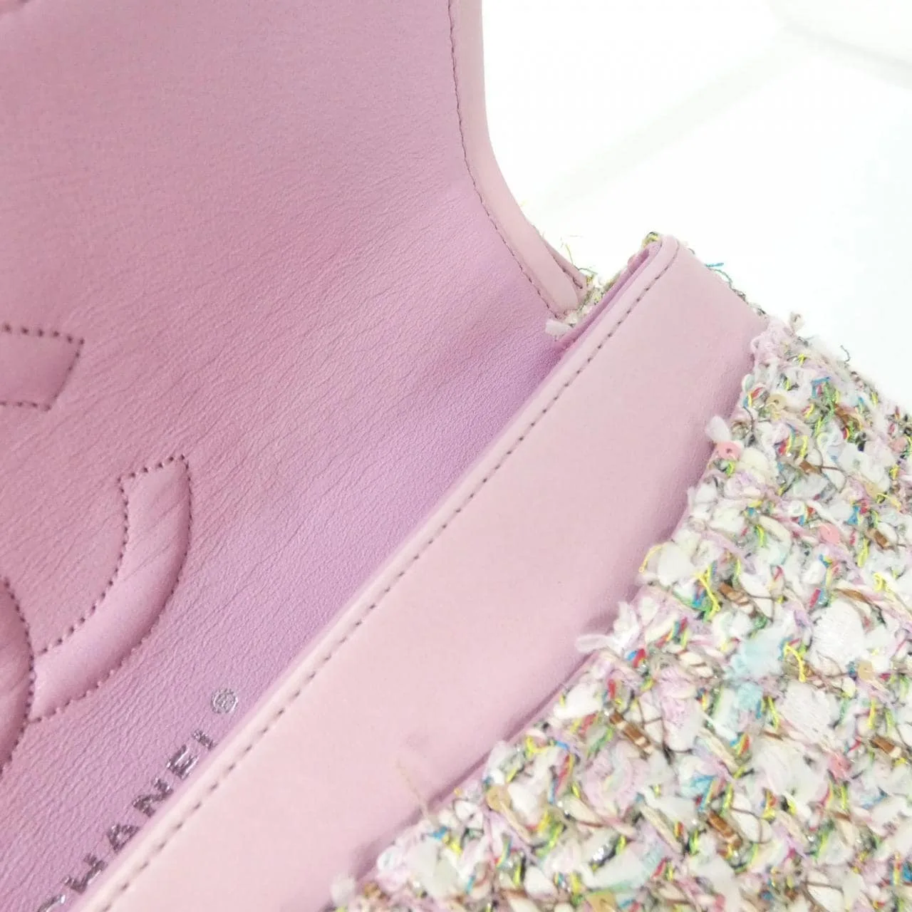 CHANEL Matelasse 1112 Shoulder Tweed Multicolor Tweed - Thumbnail 6