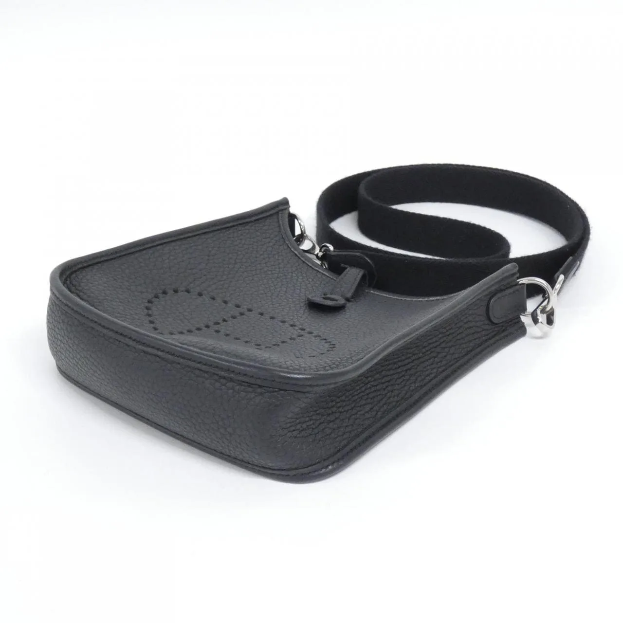 HERMES Evelyne 069426CK Shoulder Clemence Black Clemence Leather Rank A - Thumbnail 3