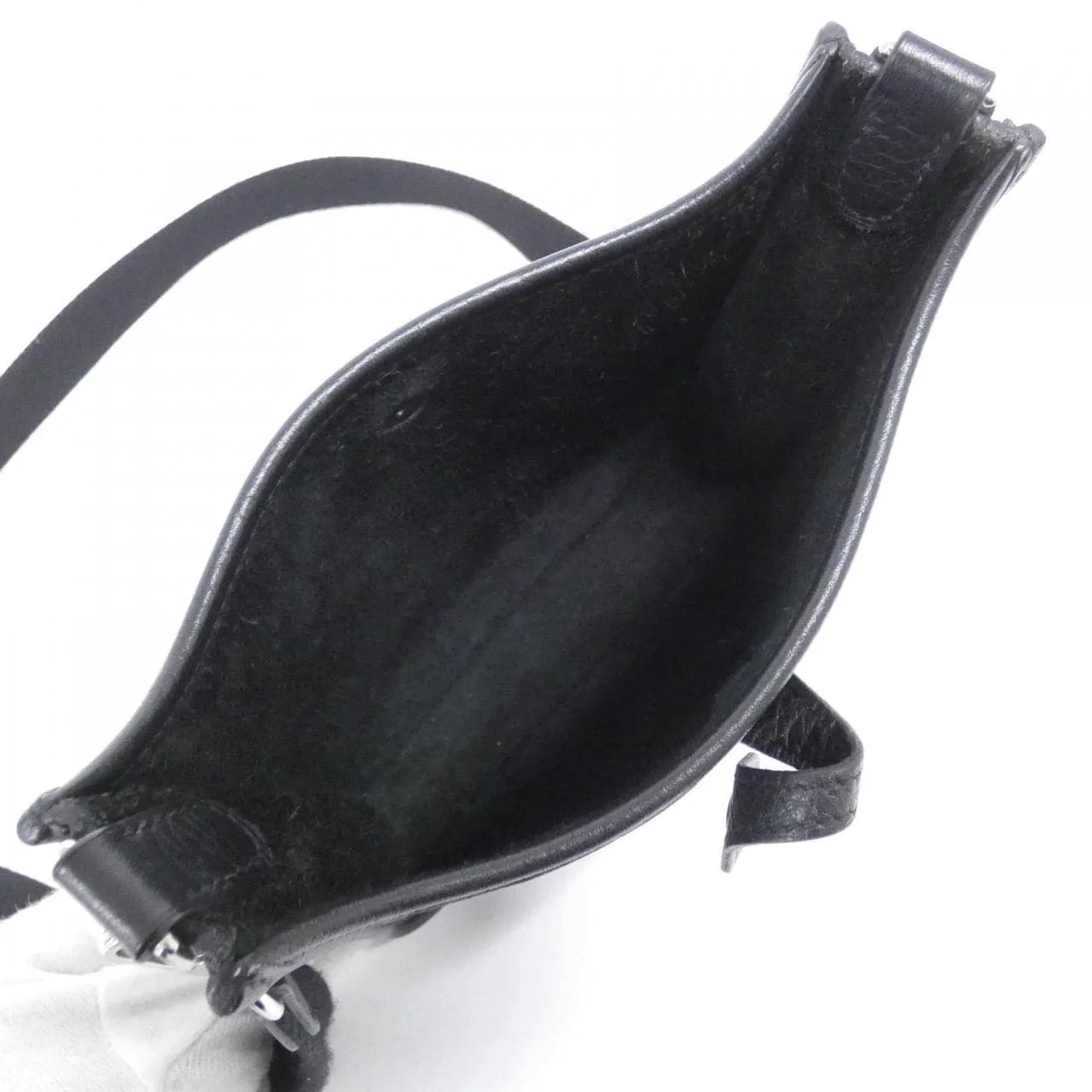 HERMES Evelyne 069426CK Shoulder Clemence Black Clemence Leather Rank A - Thumbnail 8