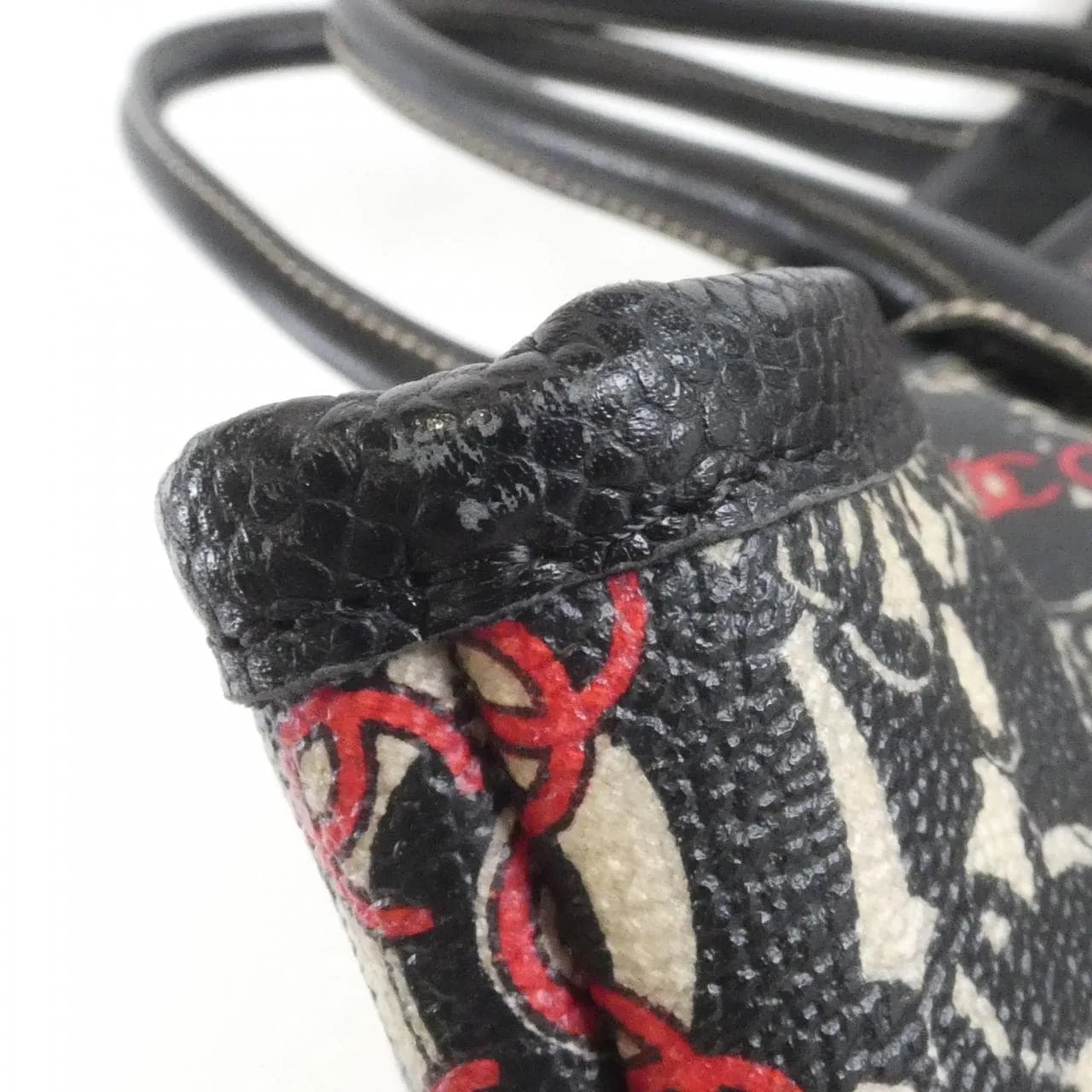 CHANEL 36181 Handbag Canvas Black Canvas - Thumbnail 4