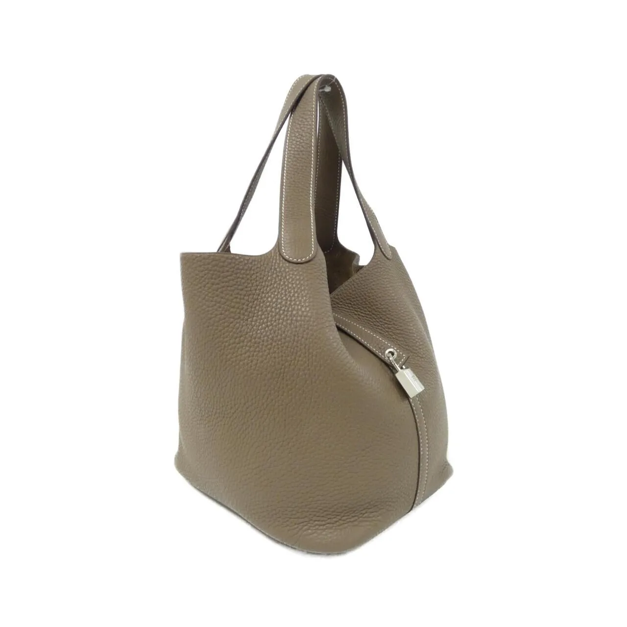 HERMES 060991CK Handbag Clemence Etoupe