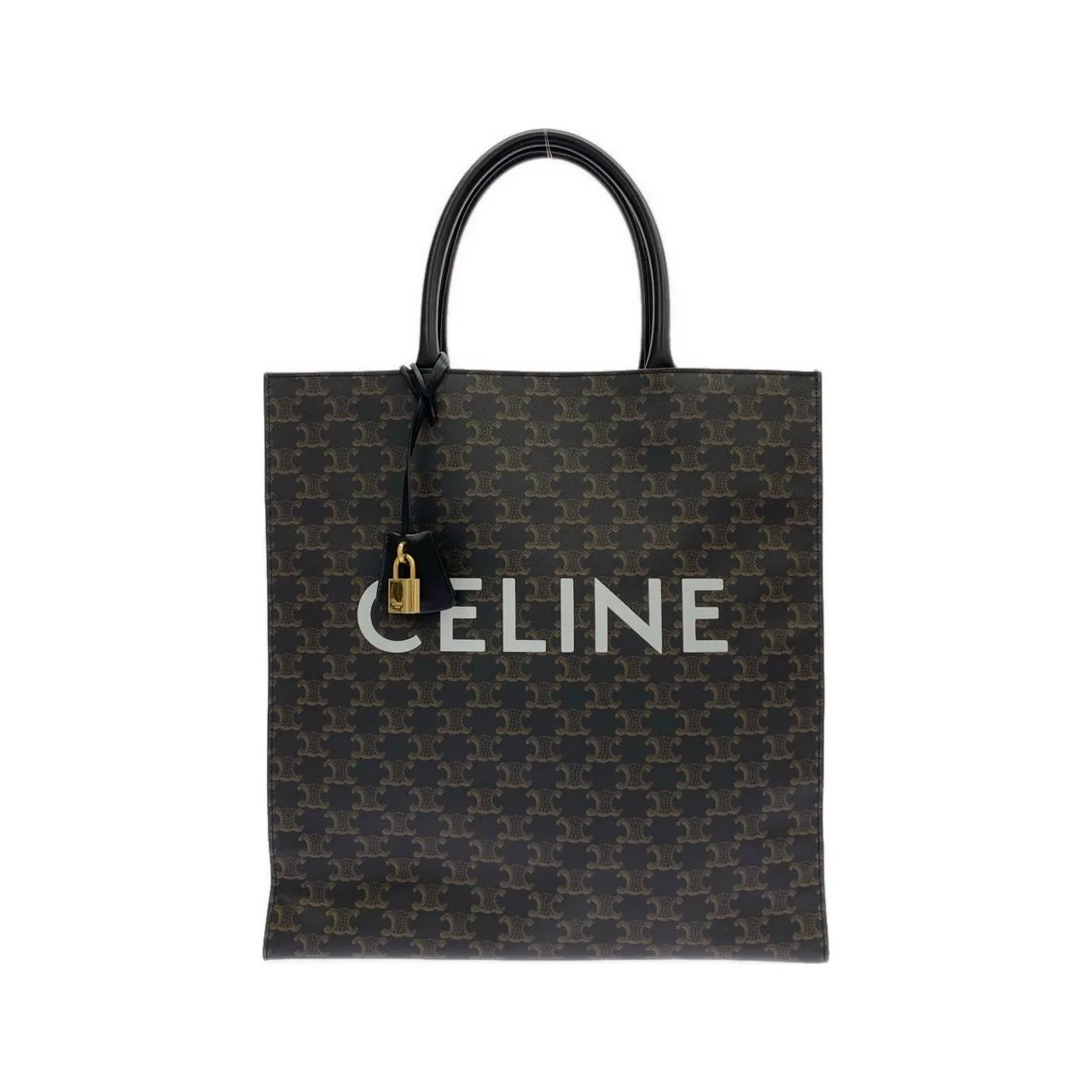 CELINE Cabas 190972BRJ Handbag Canvas Black
