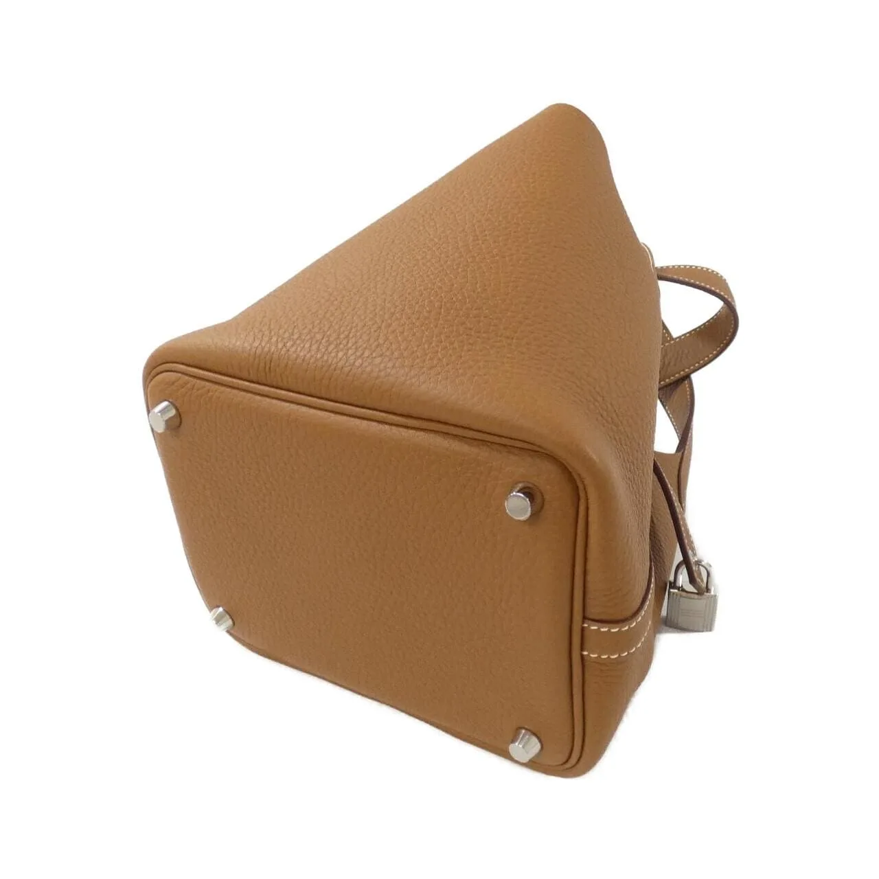 HERMES Picotin 056289CK Handbag Clemence Gold Clemence Leather Unused - Thumbnail 2