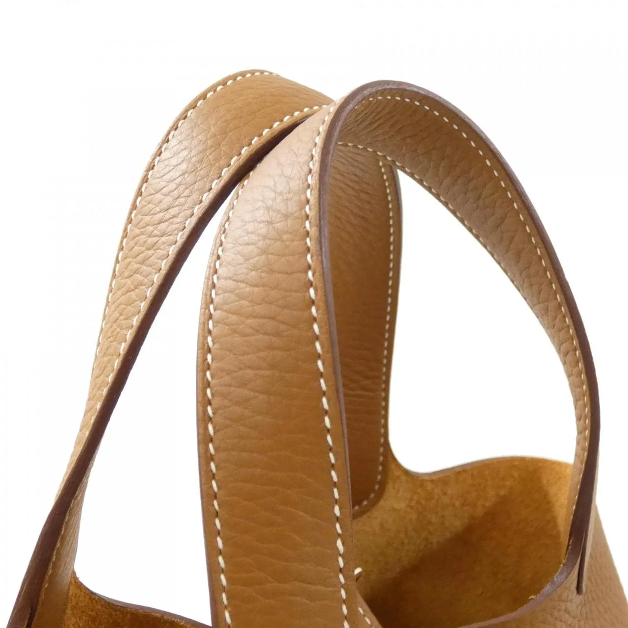 HERMES Picotin 056289CK Handbag Clemence Gold Clemence Leather Unused - Thumbnail 4