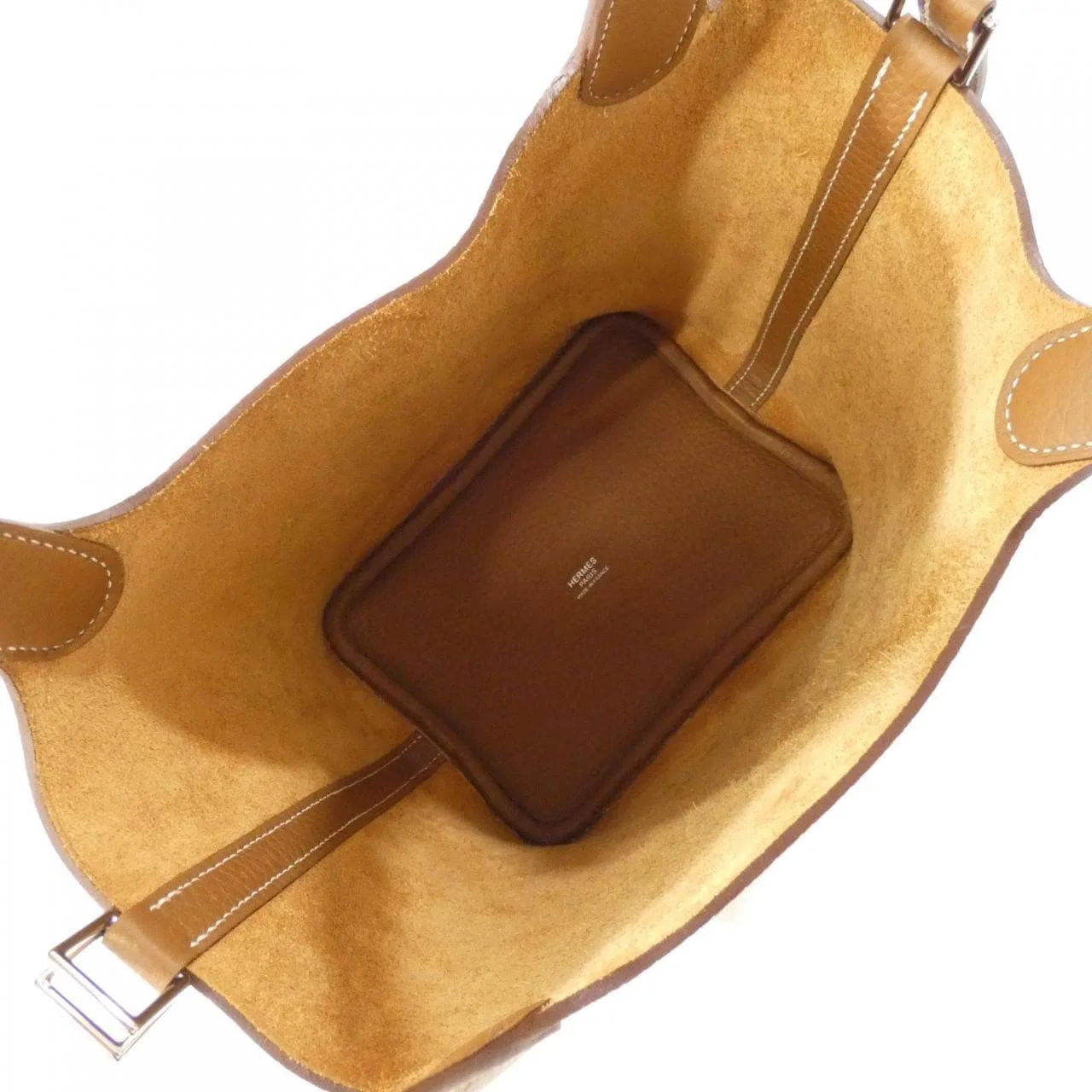 HERMES Picotin 056289CK Handbag Clemence Gold Clemence Leather Unused - Thumbnail 5