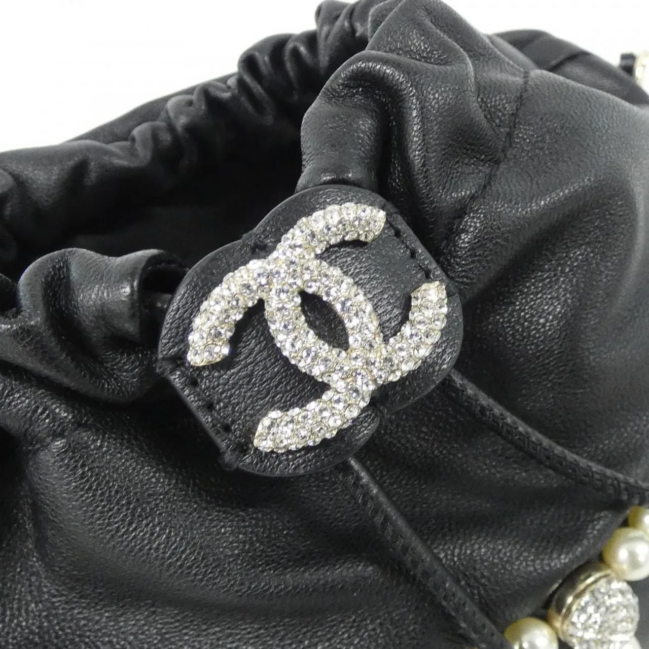 CHANEL Shoulder Lambskin Black Lambskin - Thumbnail 4