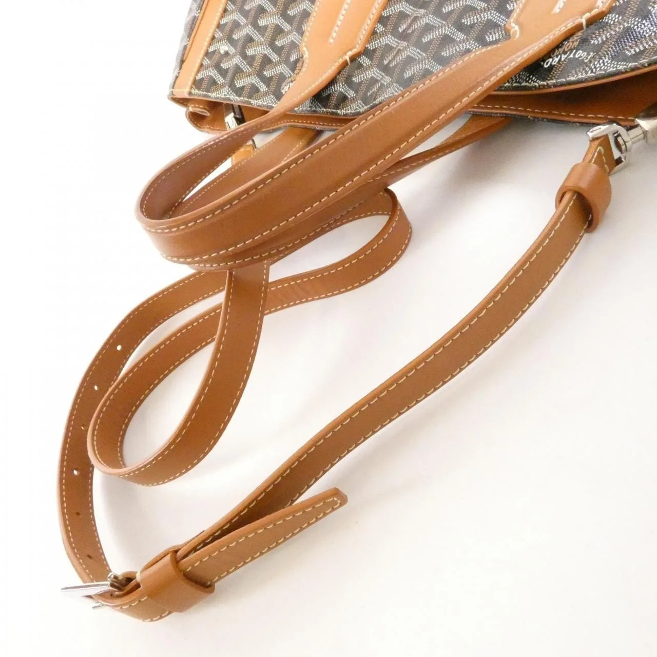 GOYARD AMA VOLTAIRE Handbag Canvas Black Canvas - Thumbnail 4