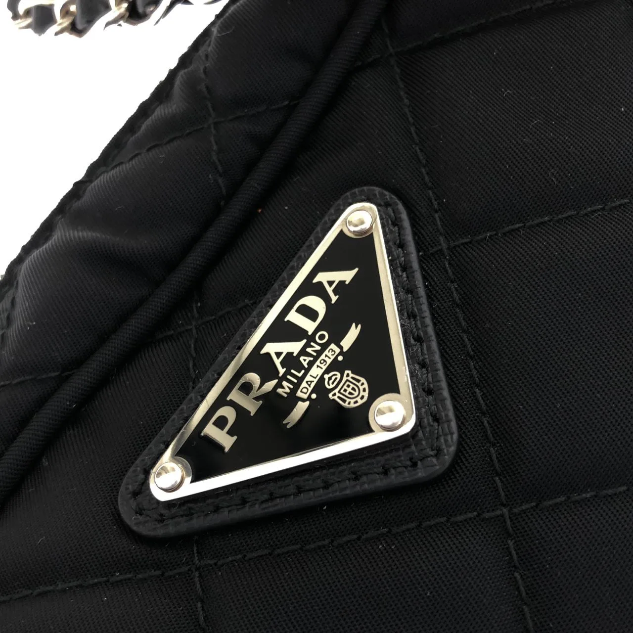 PRADA 1BH910 手提包 黑色 中古品A - 縮圖 5
