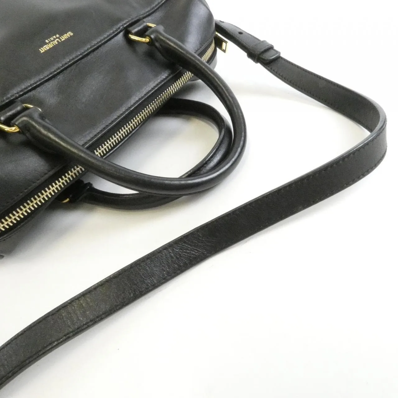 SAINT LAURENT 330958 BOF0J Boston 黑色 中古品A - 縮圖 6