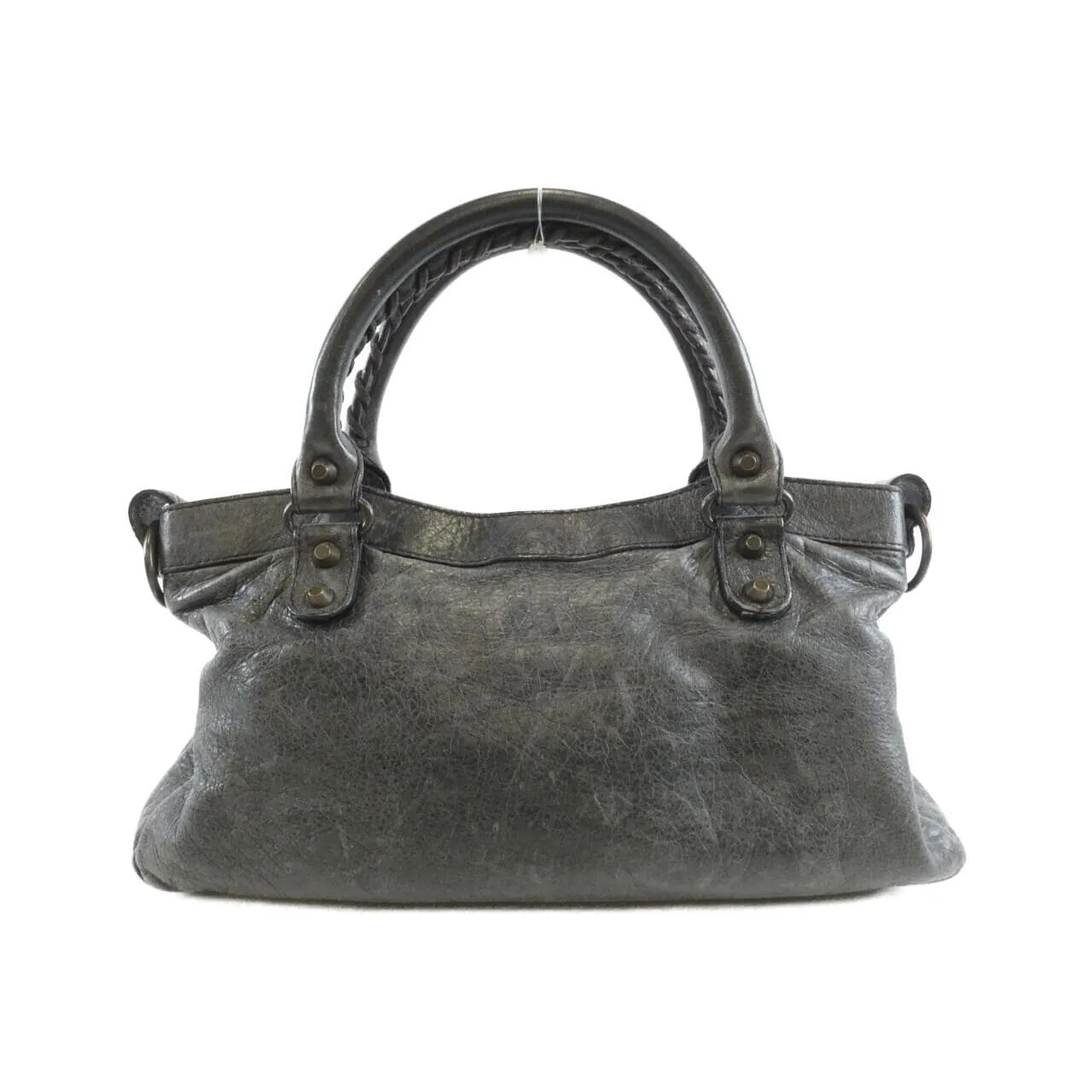 BALENCIAGA 103208 D94JT Handbag Lambskin 黑色 羊皮 中古品B - 縮圖 2