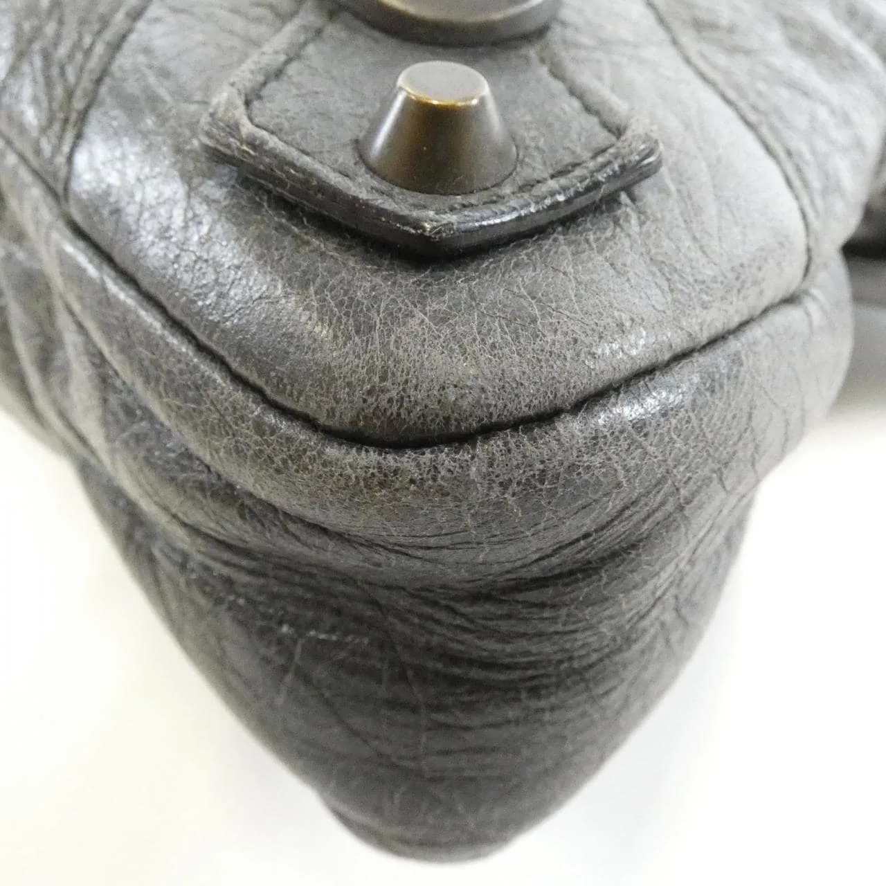 BALENCIAGA 103208 D94JT Handbag Lambskin 黑色 羊皮 中古品B - 縮圖 3