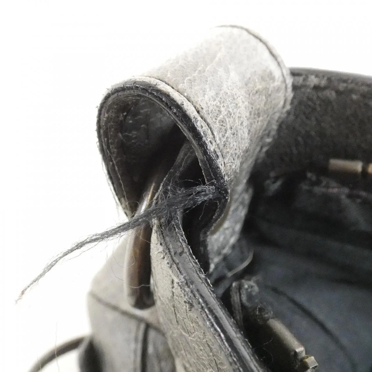 BALENCIAGA 103208 D94JT Handbag Lambskin 黑色 羊皮 中古品B - 縮圖 7