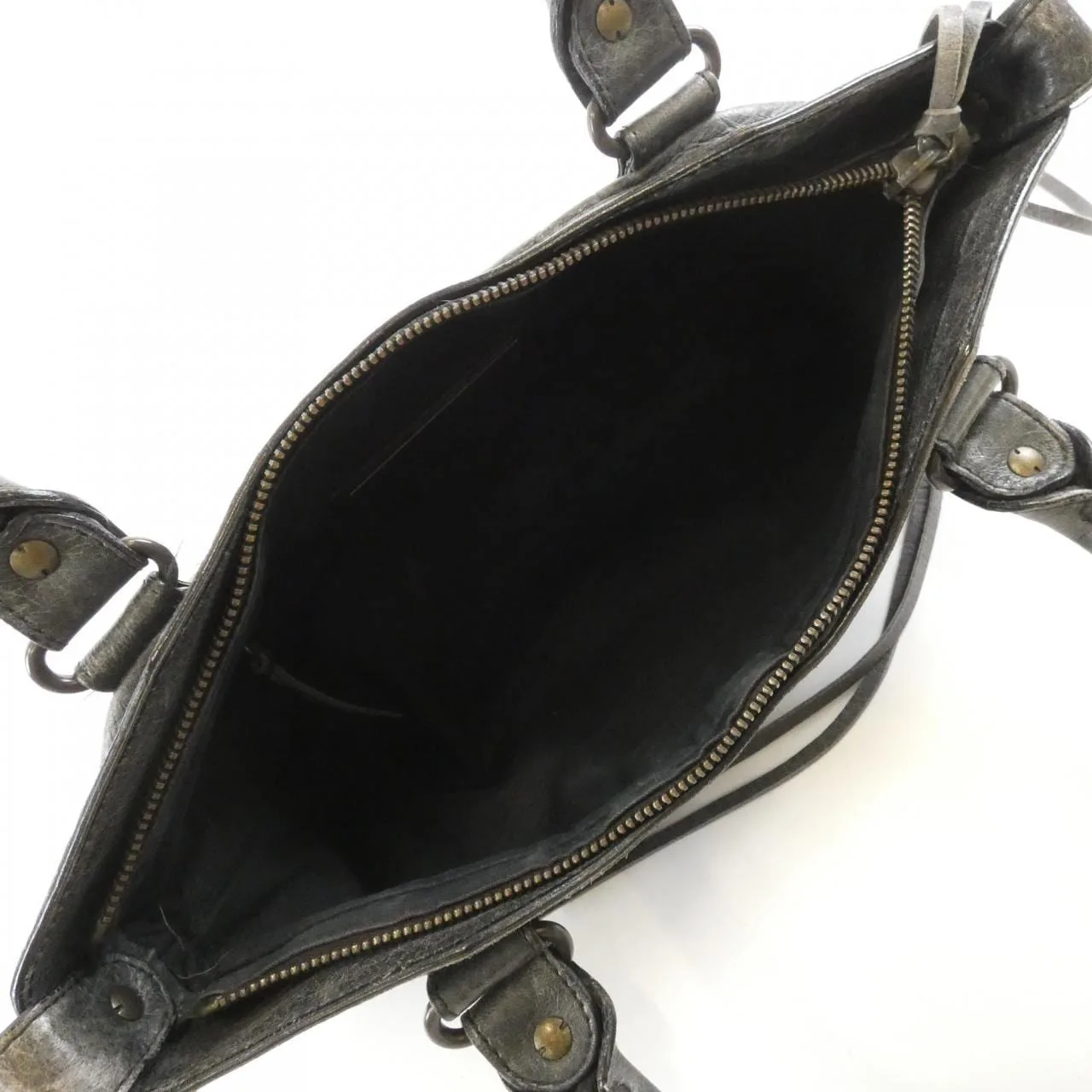 BALENCIAGA 103208 D94JT Handbag Lambskin 黑色 羊皮 中古品B - 縮圖 10