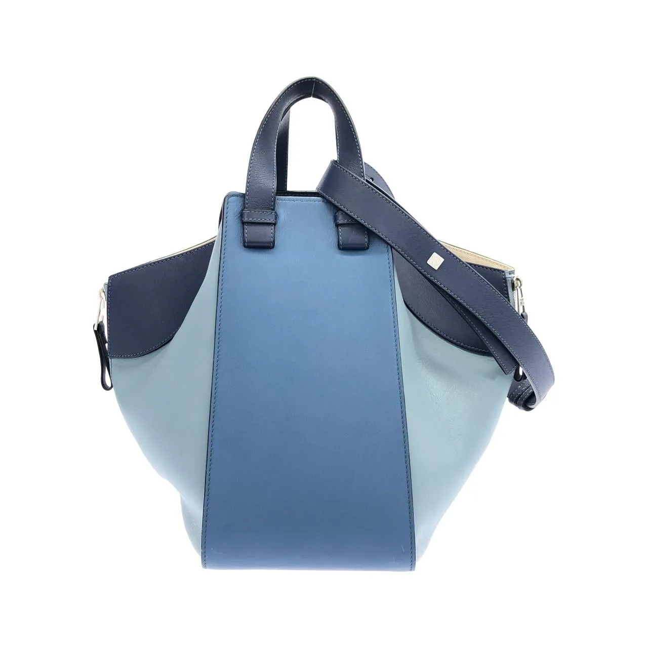 LOEWE Hammock 387 30VT38 Shoulder Silver Rank A - Thumbnail 2