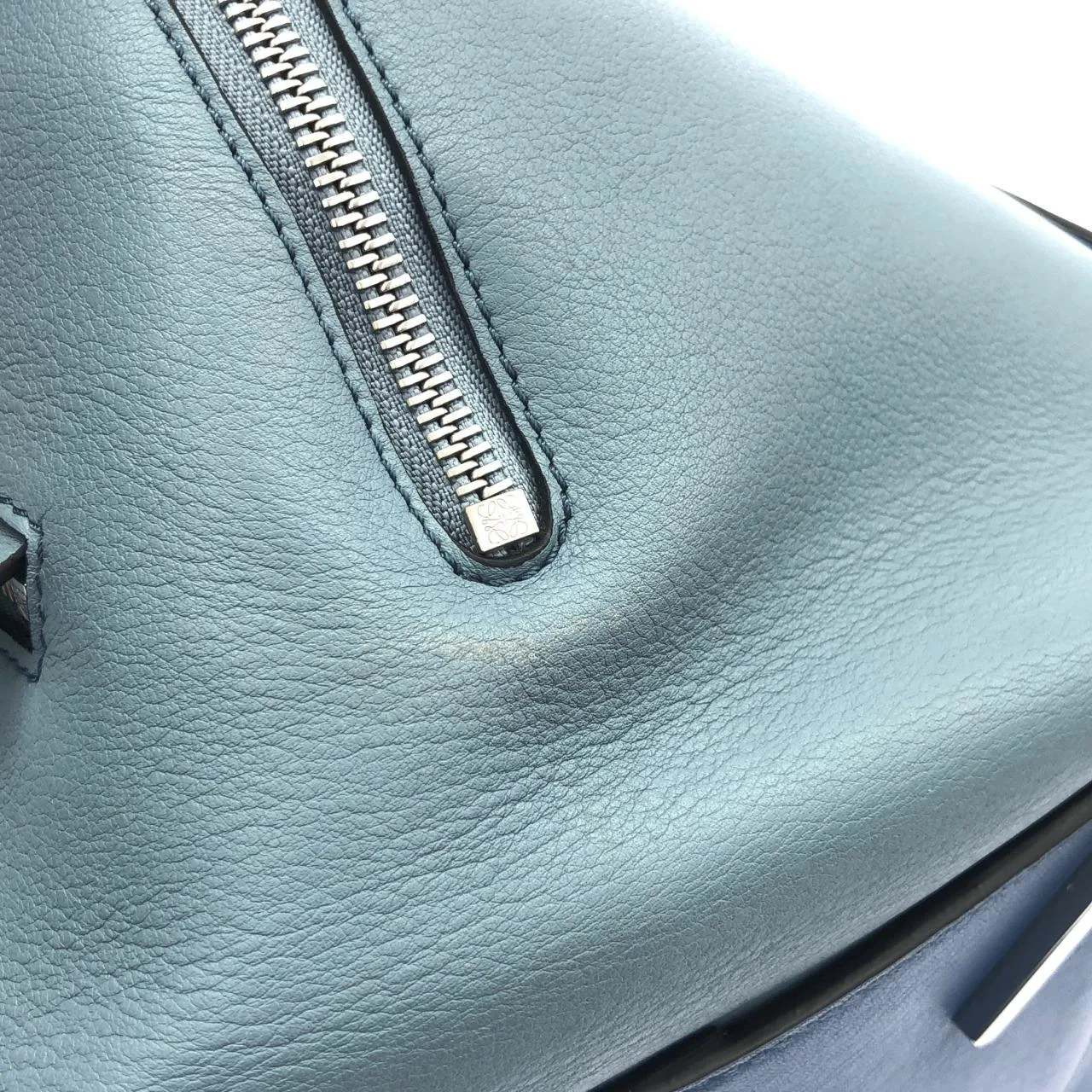 LOEWE Hammock 387 30VT38 Shoulder Silver Rank A - Thumbnail 6