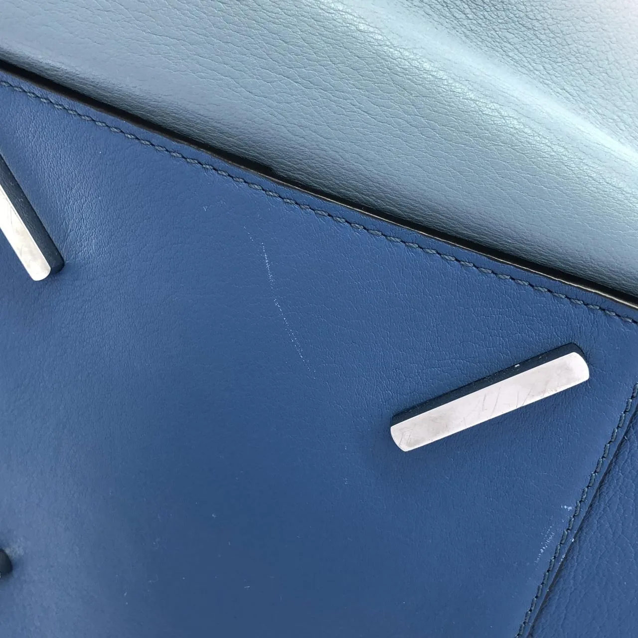 LOEWE Hammock 387 30VT38 Shoulder Silver Rank A - Thumbnail 7