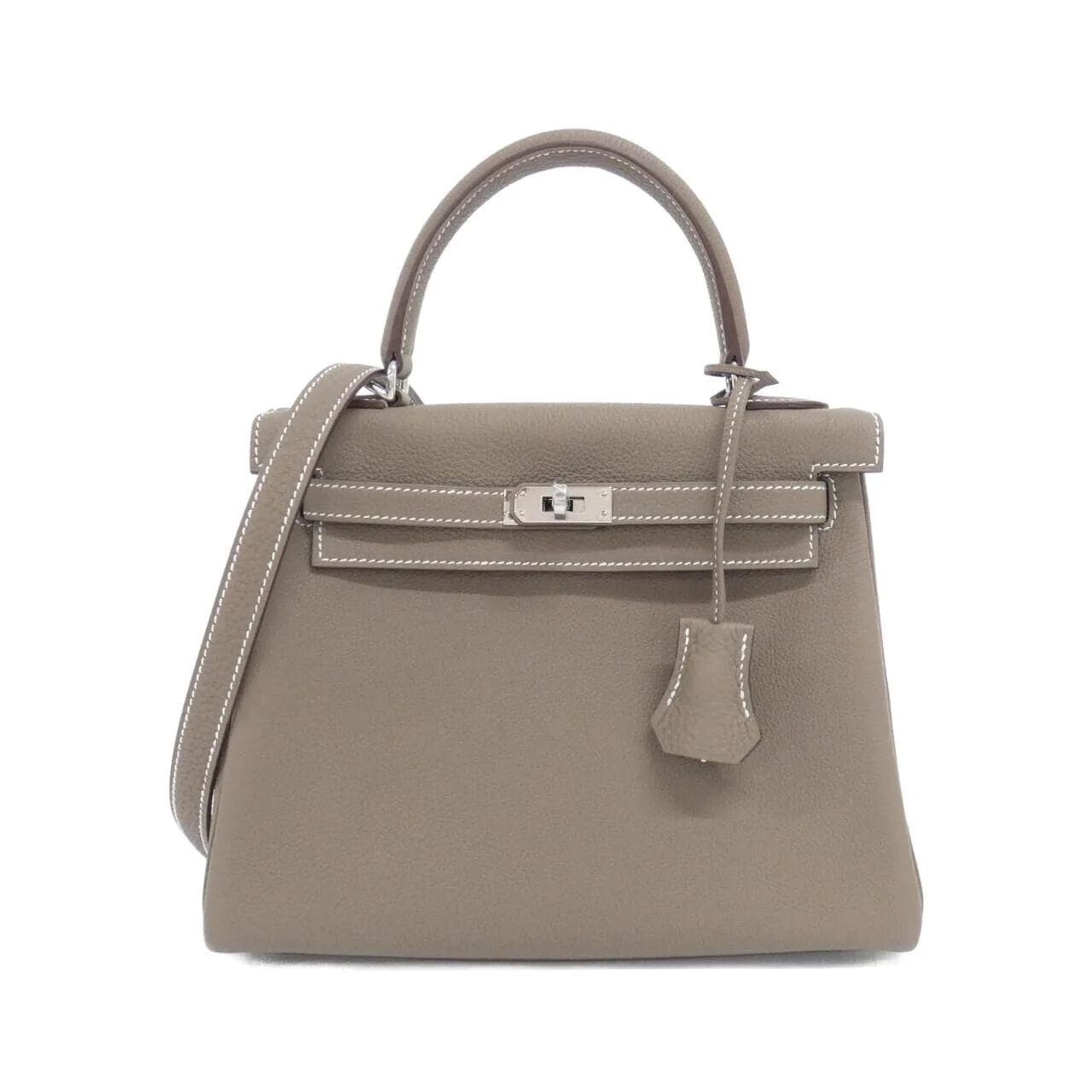 HERMES Kelly 044624CK Handbag Togo Etoupe