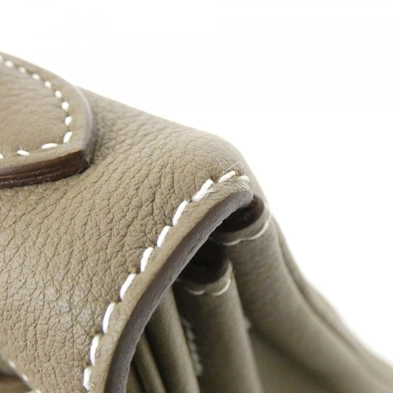 HERMES Kelly 044624CK Handbag Togo Etoupe Togo Leather Rank A - Thumbnail 4