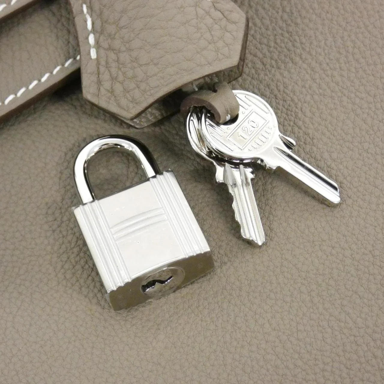 HERMES Kelly 044624CK Handbag Togo Etoupe Togo Leather Rank A - Thumbnail 5