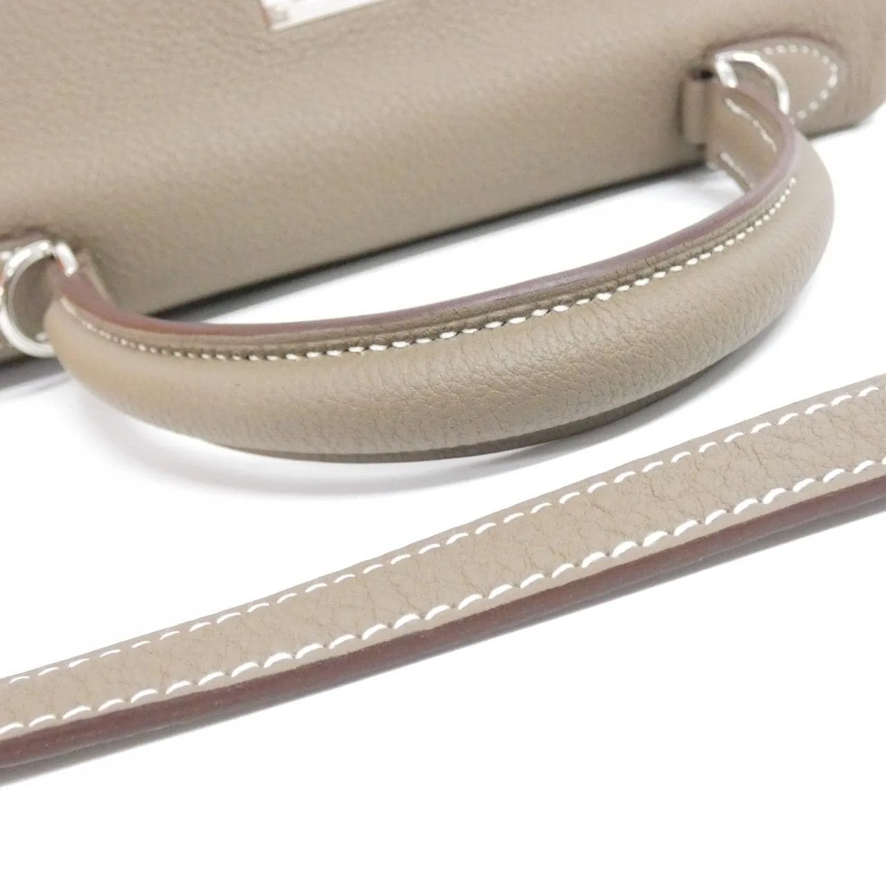 HERMES Kelly 044624CK Handbag Togo Etoupe Togo Leather Rank A - Thumbnail 6