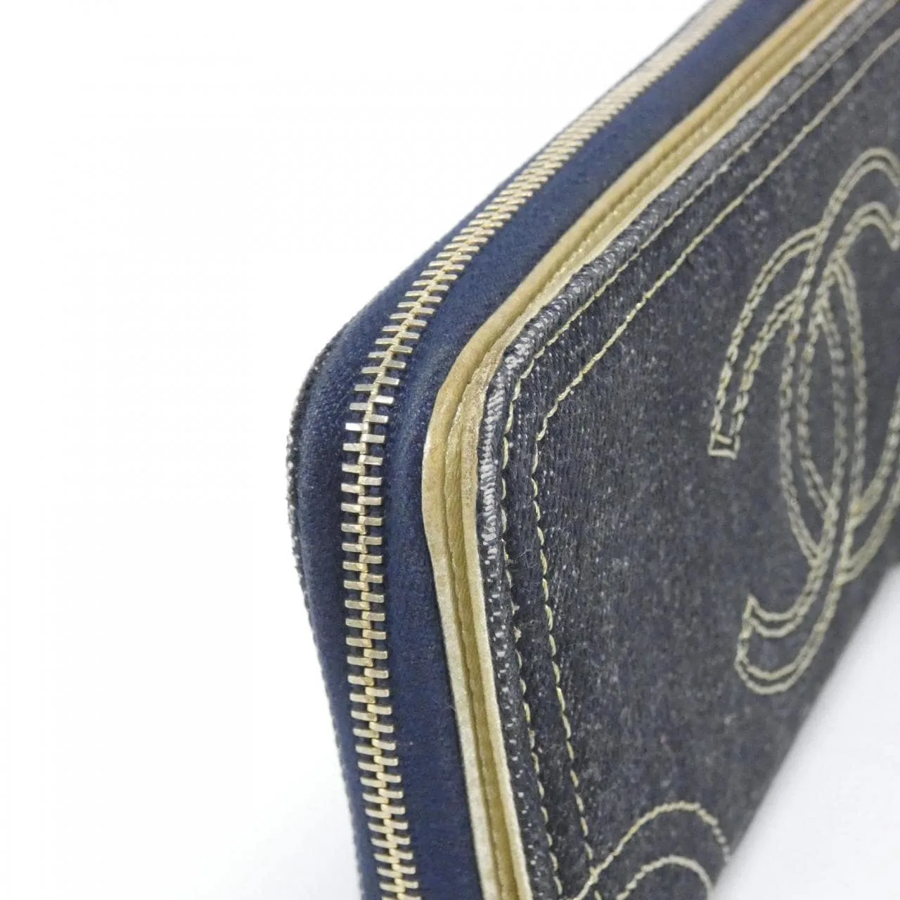 CHANEL 31990 Wallet Denim Blue Denim Rank B - Thumbnail 4