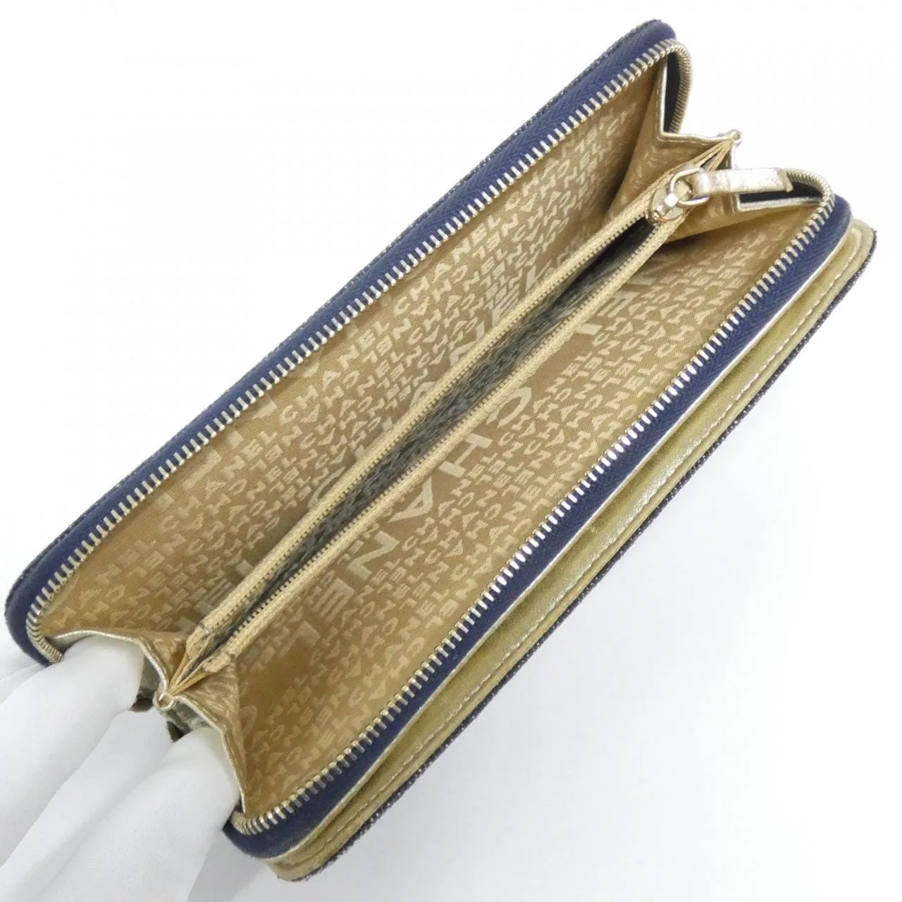 CHANEL 31990 Wallet Denim Blue Denim Rank B - Thumbnail 8