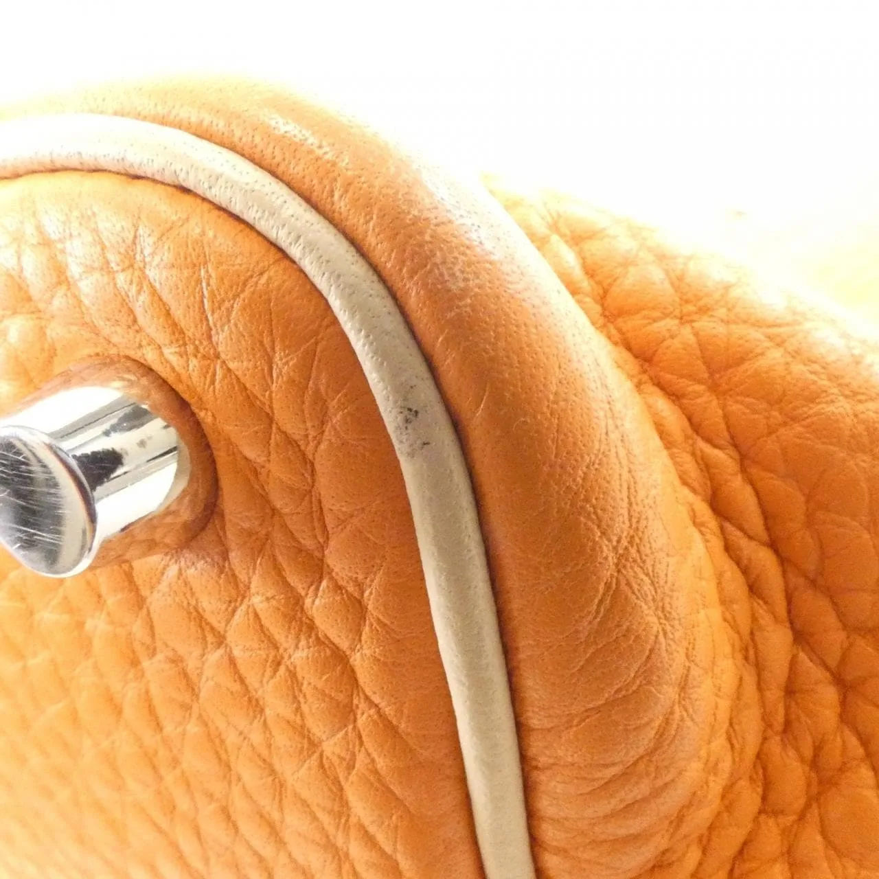 HERMES Handbag Clemence Black Clemence Leather - Thumbnail 3