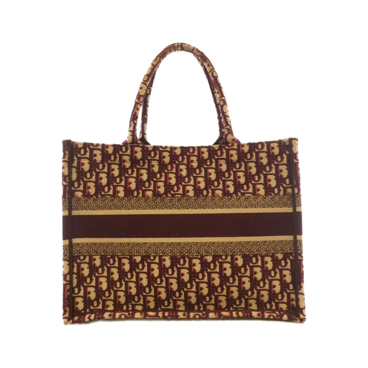 DIOR Book Tote M1296ZRIW Tote Canvas 黑色 帆布 中古品A - 縮圖 2