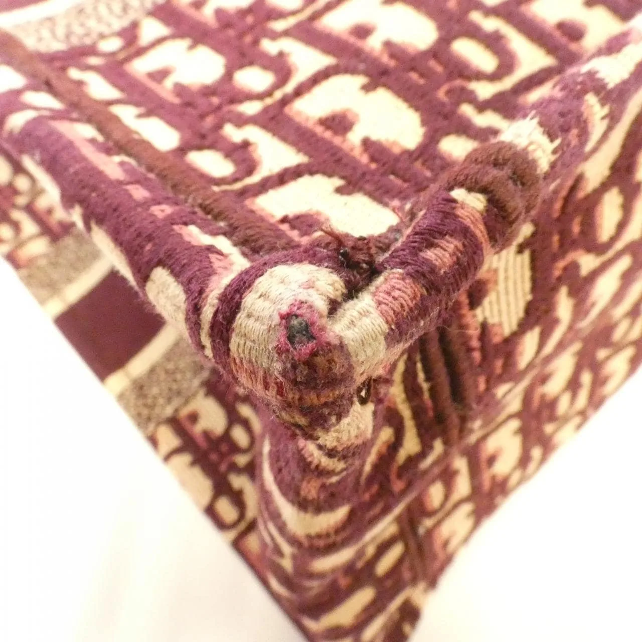 DIOR Book Tote M1296ZRIW Tote Canvas 黑色 帆布 中古品A - 縮圖 3