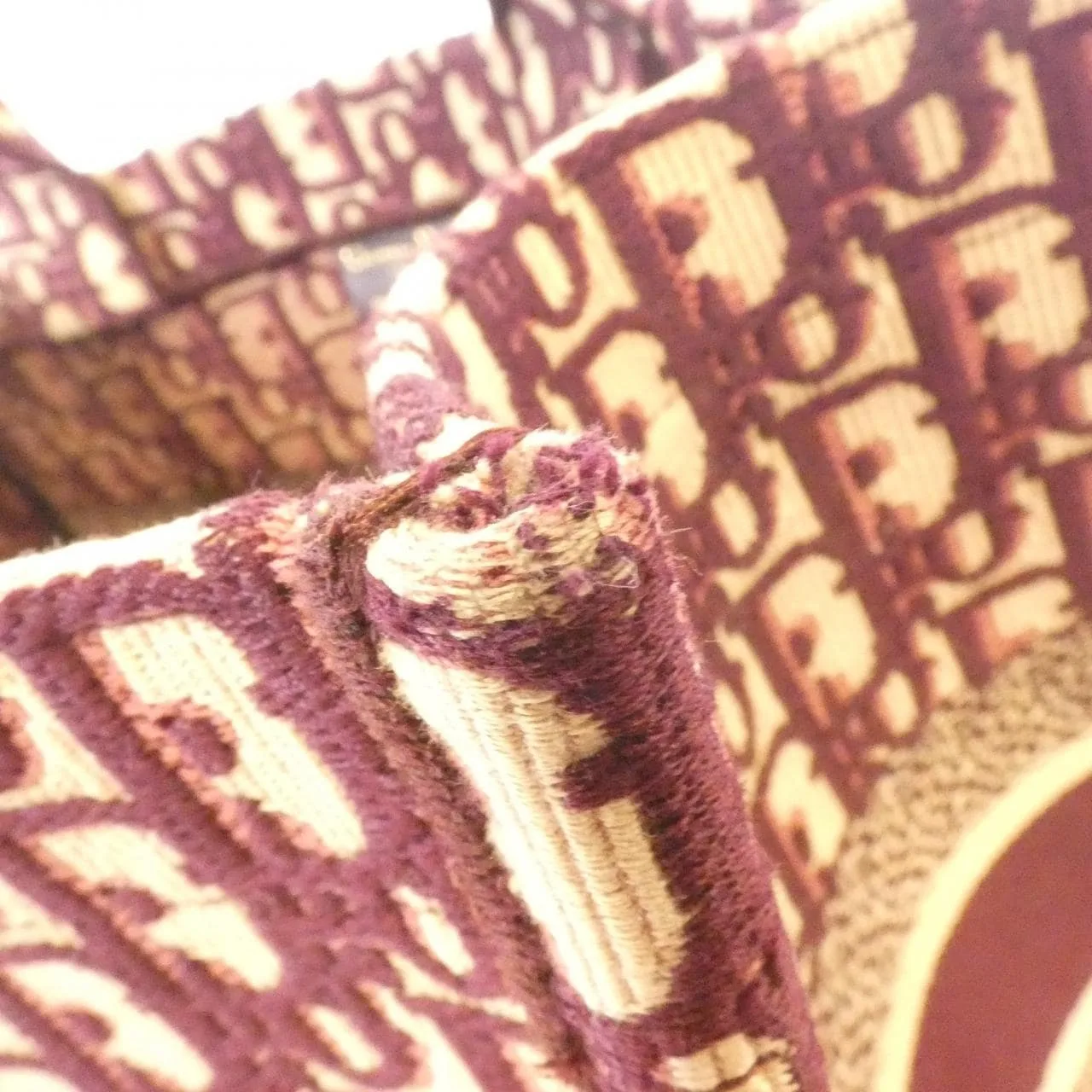 DIOR Book Tote M1296ZRIW Tote Canvas 黑色 帆布 中古品A - 縮圖 4