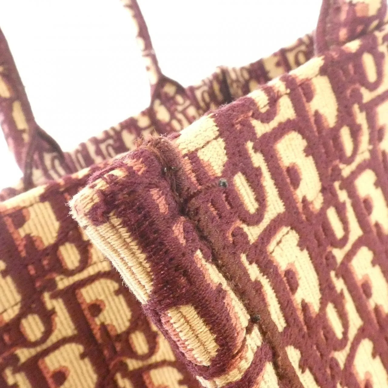 DIOR Book Tote M1296ZRIW Tote Canvas 黑色 帆布 中古品A - 縮圖 5