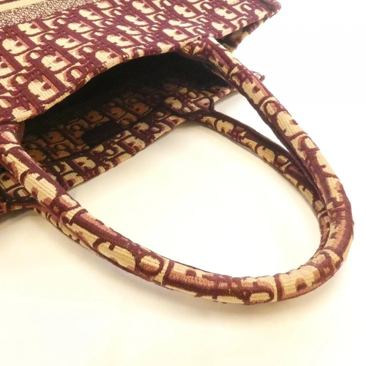 DIOR Book Tote M1296ZRIW Tote Canvas 黑色 帆布 中古品A - 縮圖 6