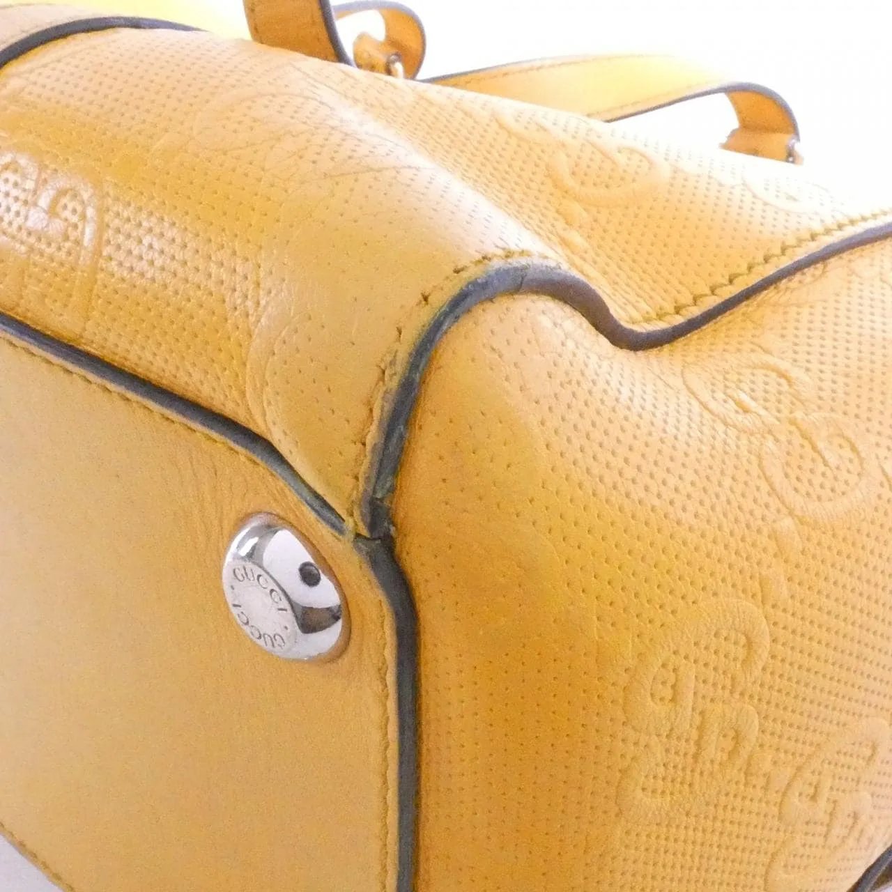 GUCCI Horsebit 1955 625774 Handbag Leather Yellow Leather Rank B - Thumbnail 3