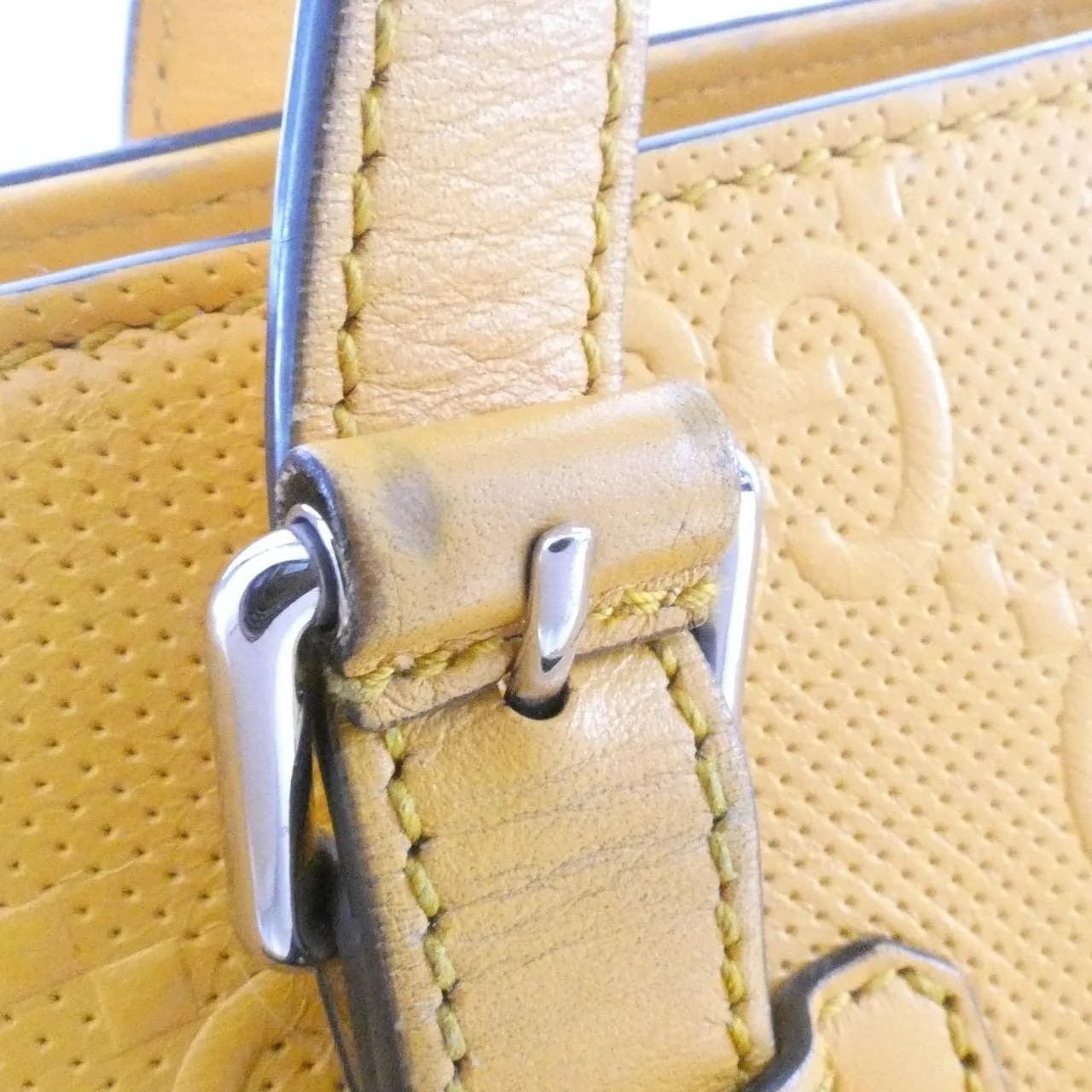 GUCCI Horsebit 1955 625774 Handbag Leather Yellow Leather Rank B - Thumbnail 5