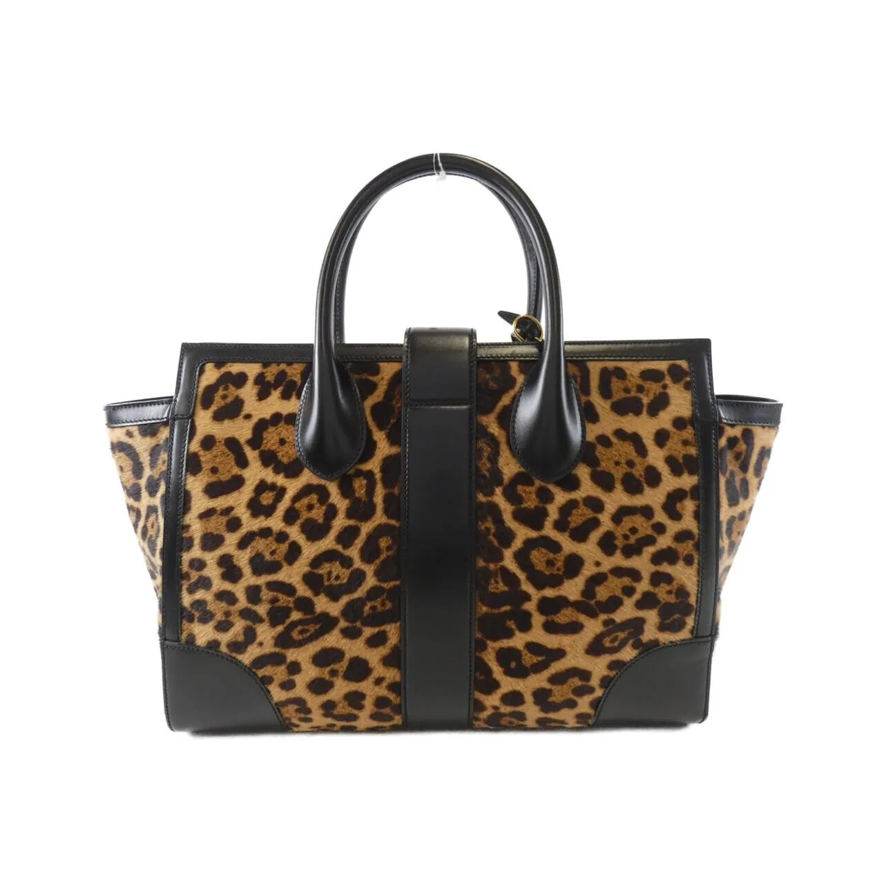 GUCCI Bamboo Shopper 323652 CK0DT 手提包 皮革 黑色 皮革 中古品A - 縮圖 2