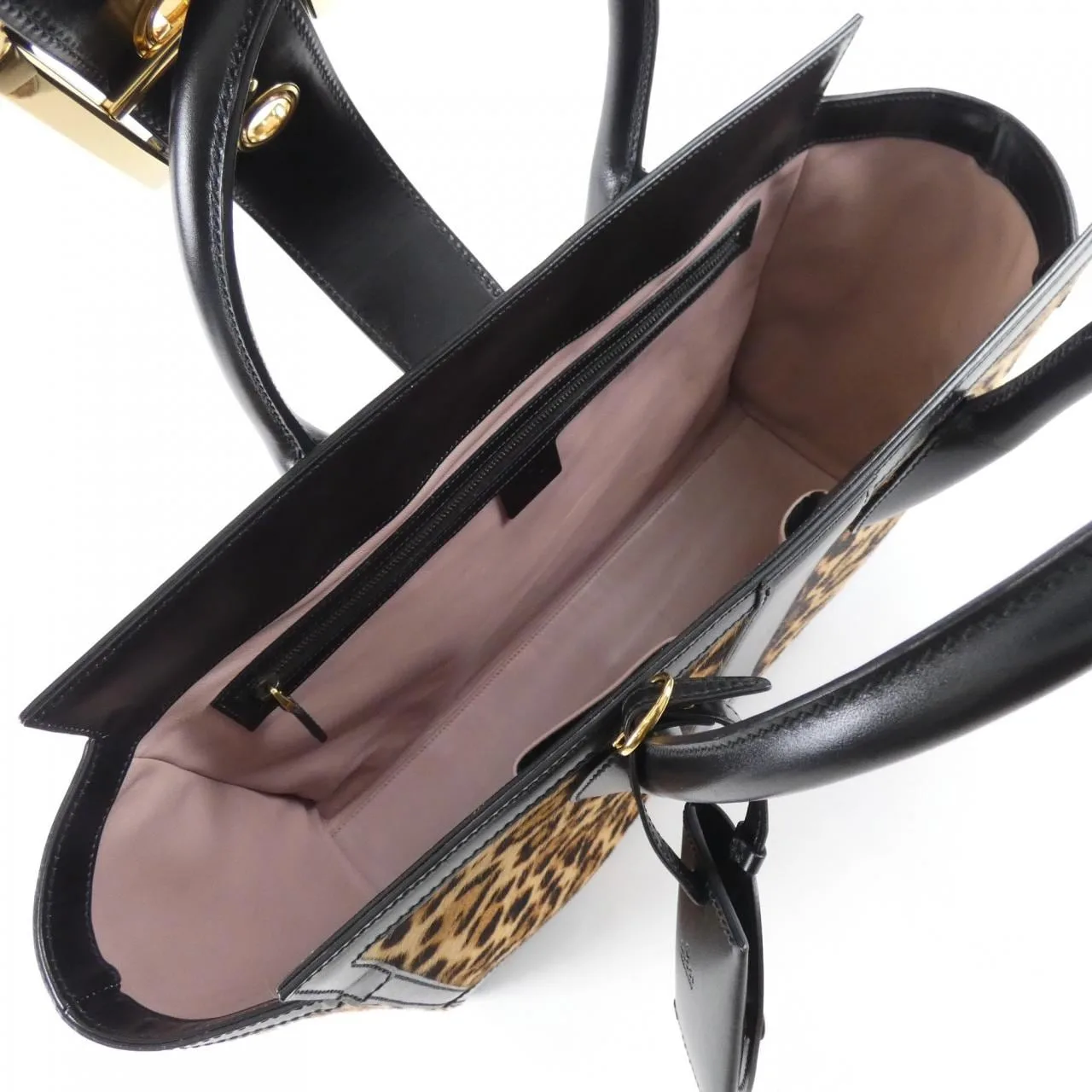 GUCCI Bamboo Shopper 323652 CK0DT 手提包 皮革 黑色 皮革 中古品A - 縮圖 7