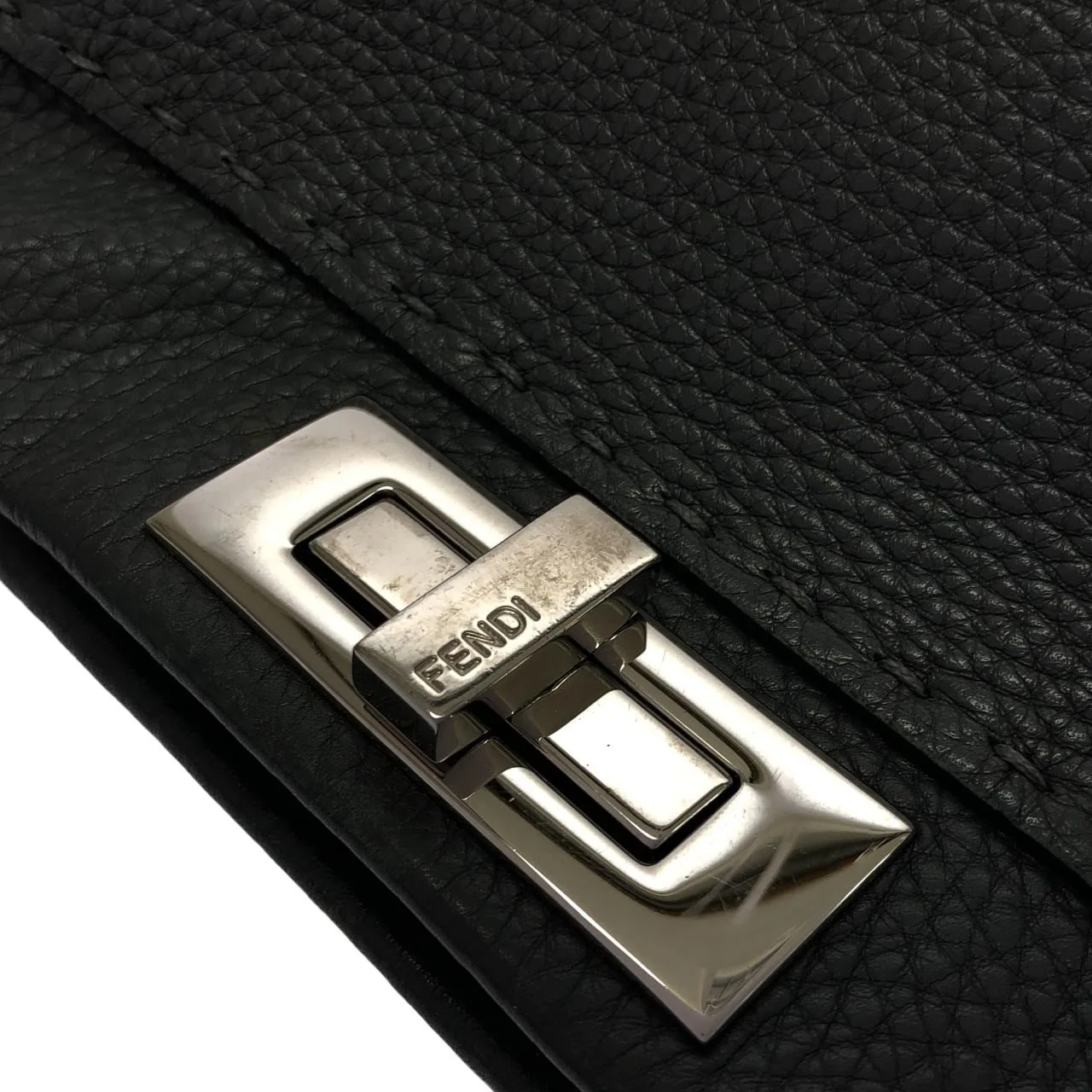 FENDI Peekaboo 8BN226 Q0J Handbag Black Rank B - Thumbnail 5