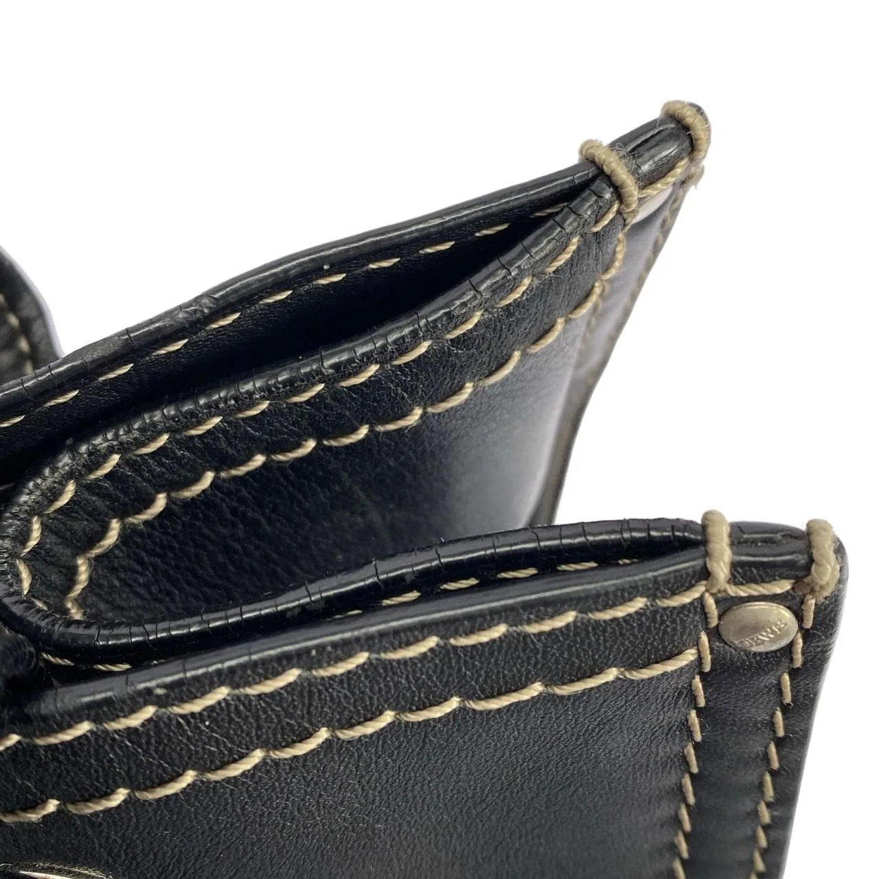 LOEWE Handbag Leather Black Leather Rank B - Thumbnail 4