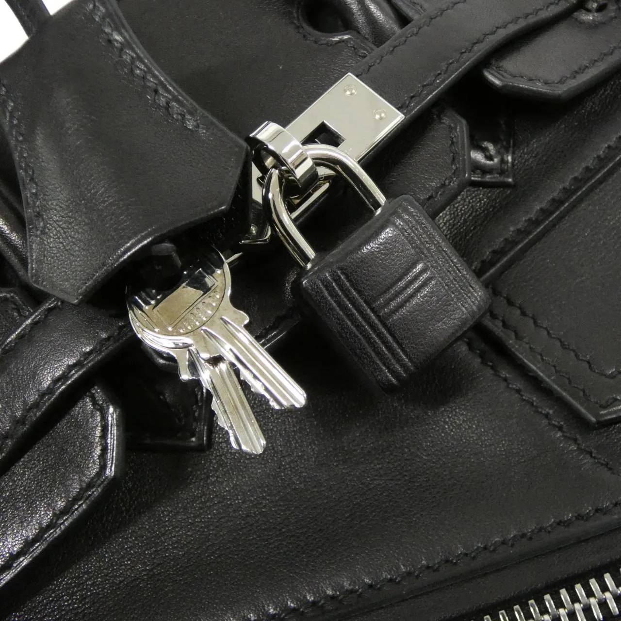 HERMES Birkin 084256CK Handbag Black Rank A - Thumbnail 5