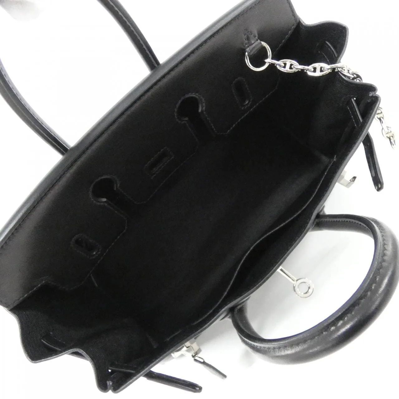 HERMES Birkin 084256CK Handbag Black Rank A - Thumbnail 10