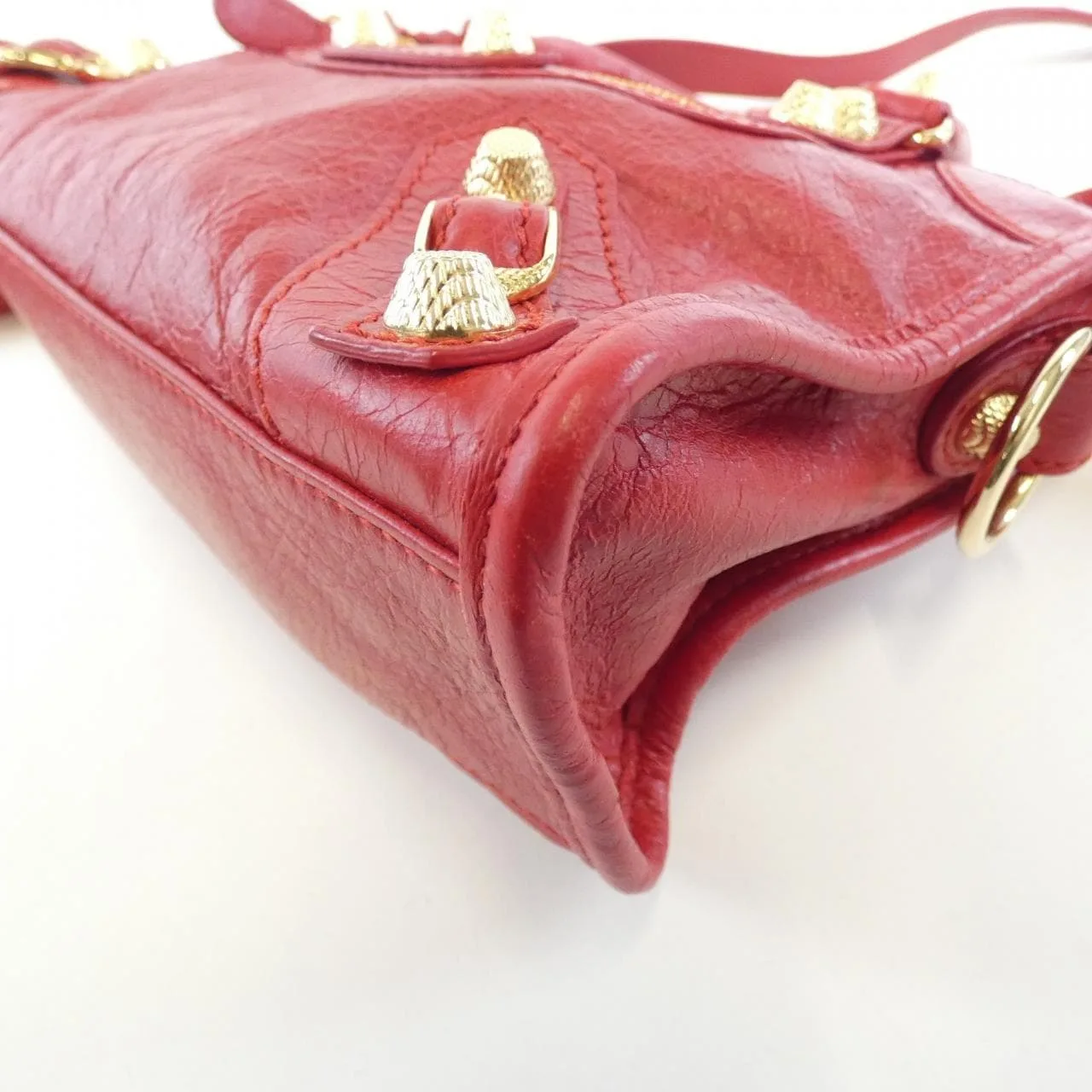 BALENCIAGA Le City 309544 D94JG Handbag Lambskin 黑色 羊皮 中古品A - 縮圖 3