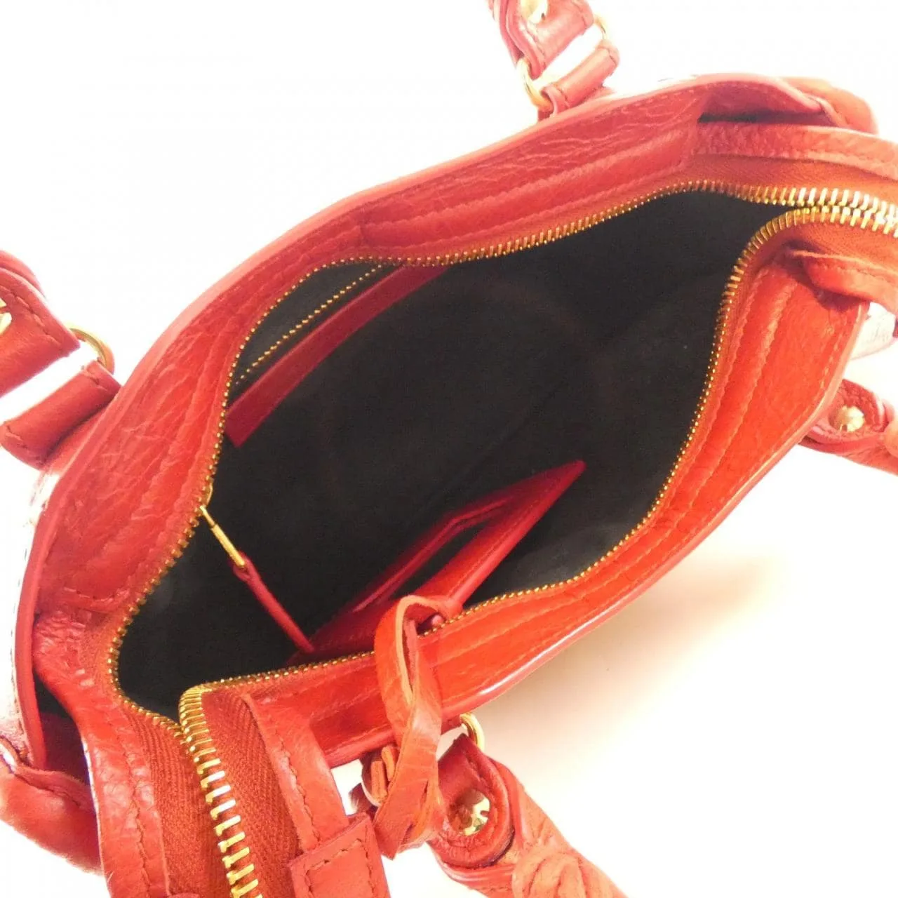 BALENCIAGA Le City 309544 D94JG Handbag Lambskin 黑色 羊皮 中古品A - 縮圖 7