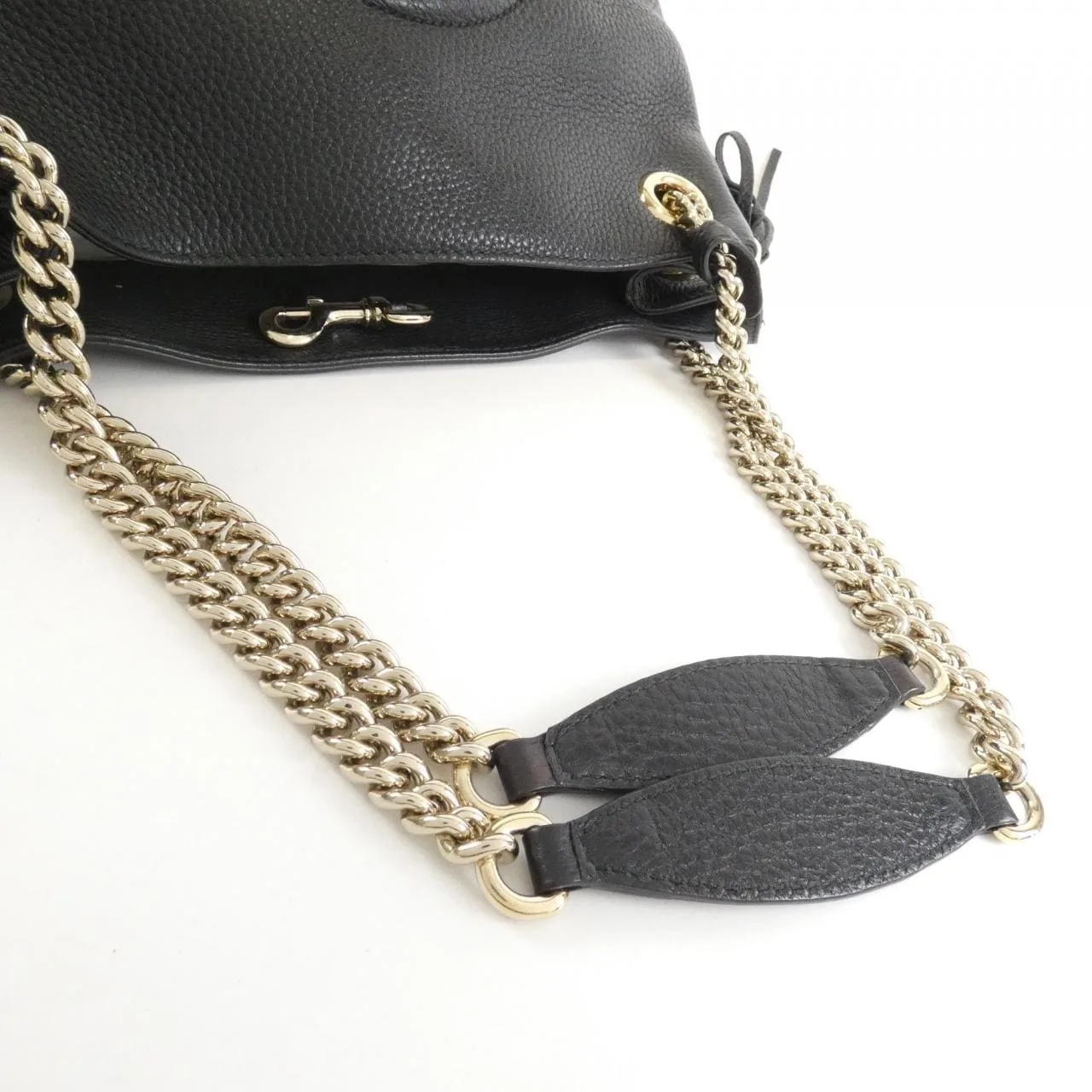 GUCCI 308982 A7M0G 肩背包 皮革 黑色 皮革 中古品B - 縮圖 6