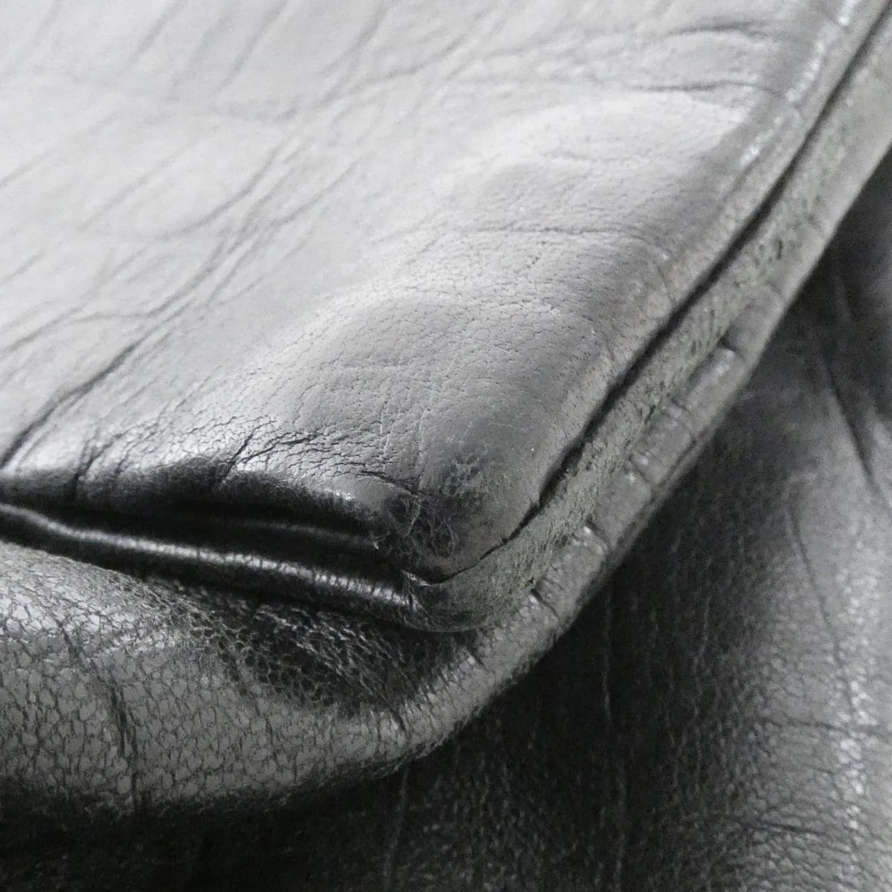 SAINT LAURENT 574106 C9H0D Shoulder Leather Black Leather Rank B - Thumbnail 5