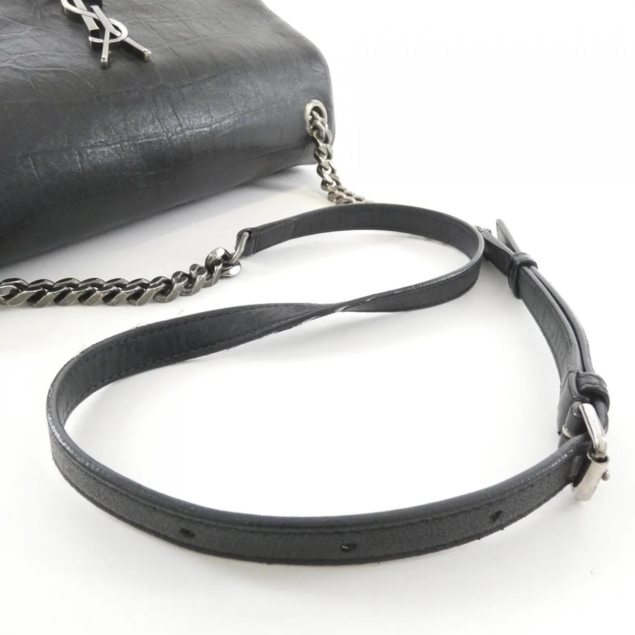 SAINT LAURENT 574106 C9H0D Shoulder Leather Black Leather Rank B - Thumbnail 6