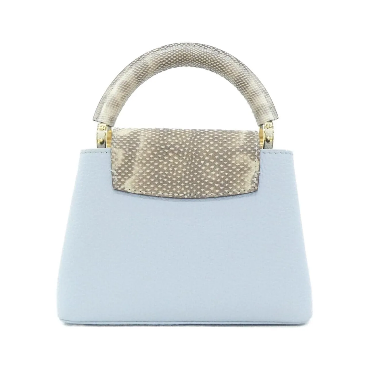 LOUIS VUITTON Capucines M22876 Handbag Leather Blue Leather - Thumbnail 2