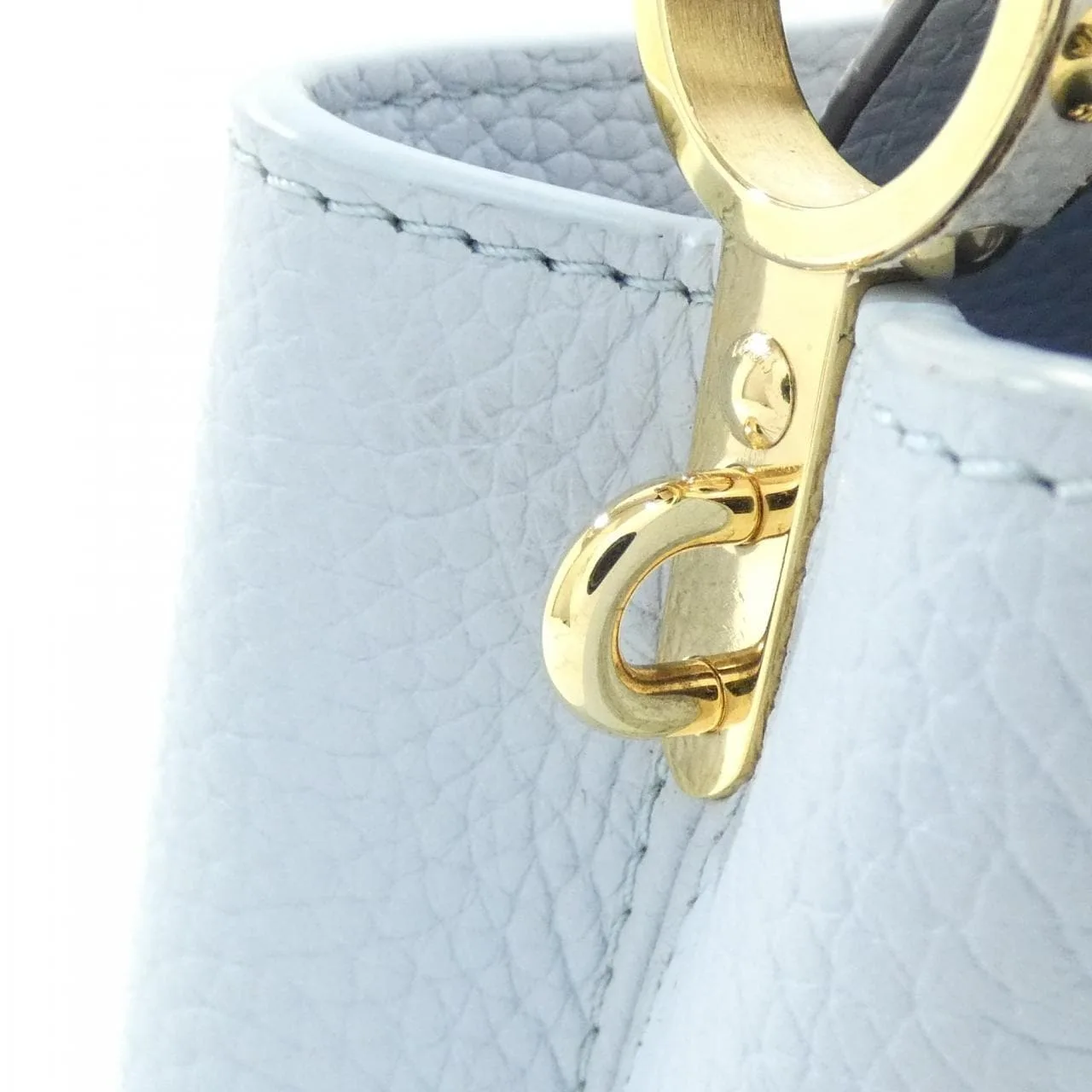 LOUIS VUITTON Capucines M22876 Handbag Leather Blue Leather - Thumbnail 4