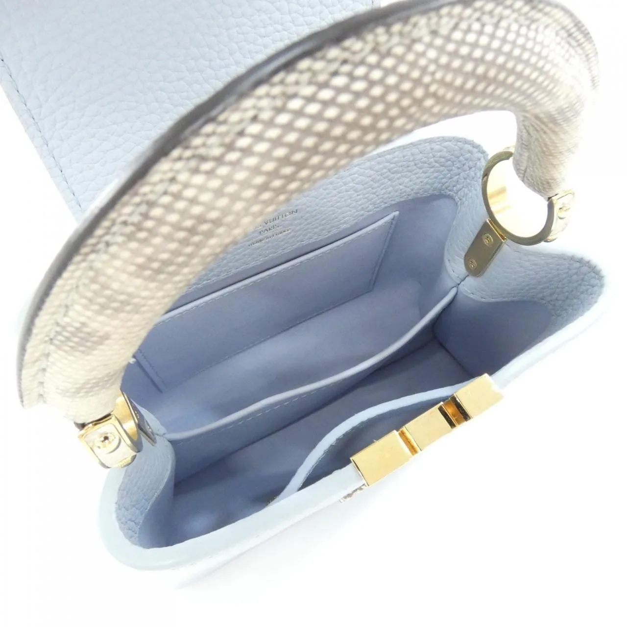 LOUIS VUITTON Capucines M22876 Handbag Leather Blue Leather - Thumbnail 7