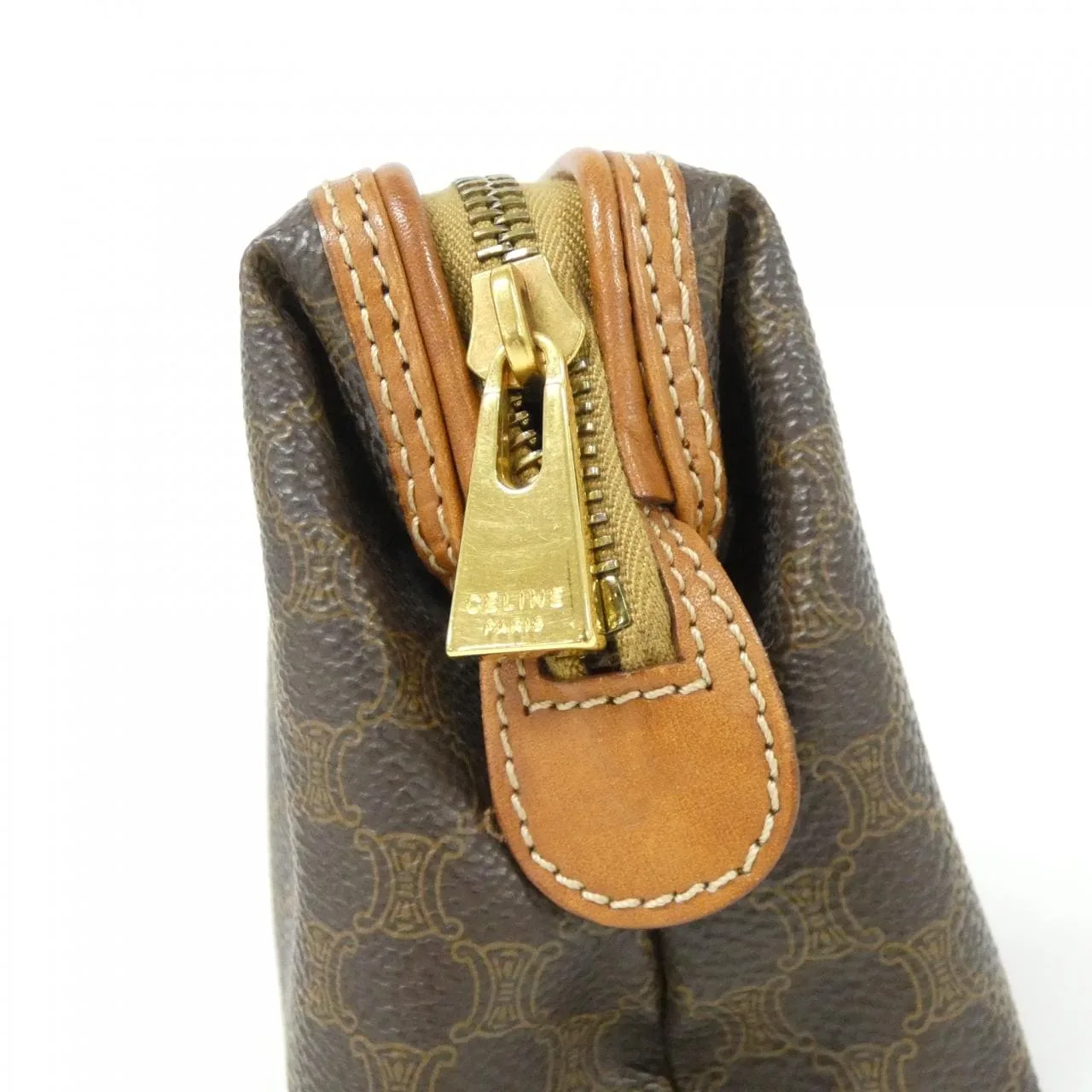 CELINE 小袋 帆布 棕色 帆布 中古品B - 縮圖 6